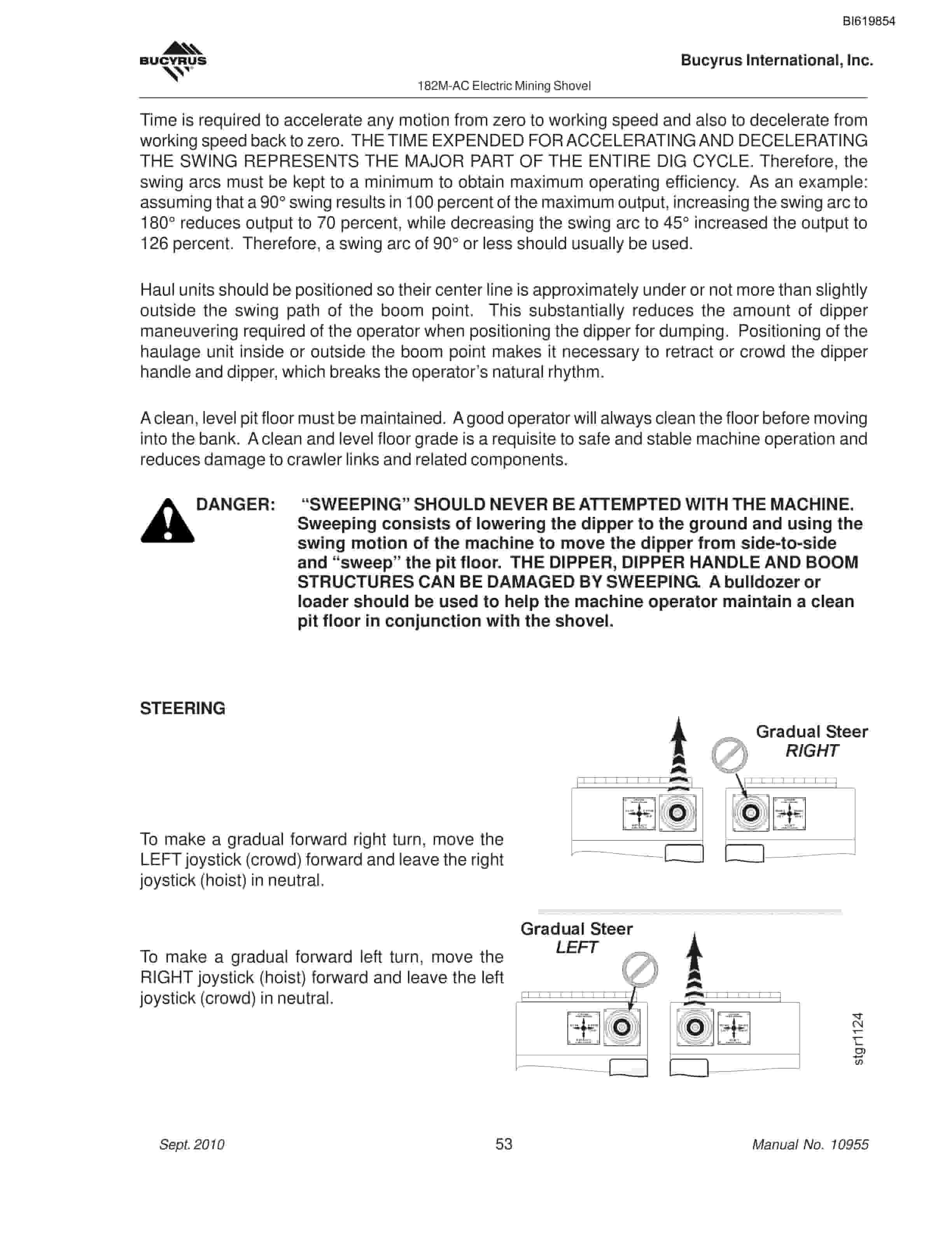 Bucyrus 182M-AC Mining Shovel Operators Manual BI619854-5