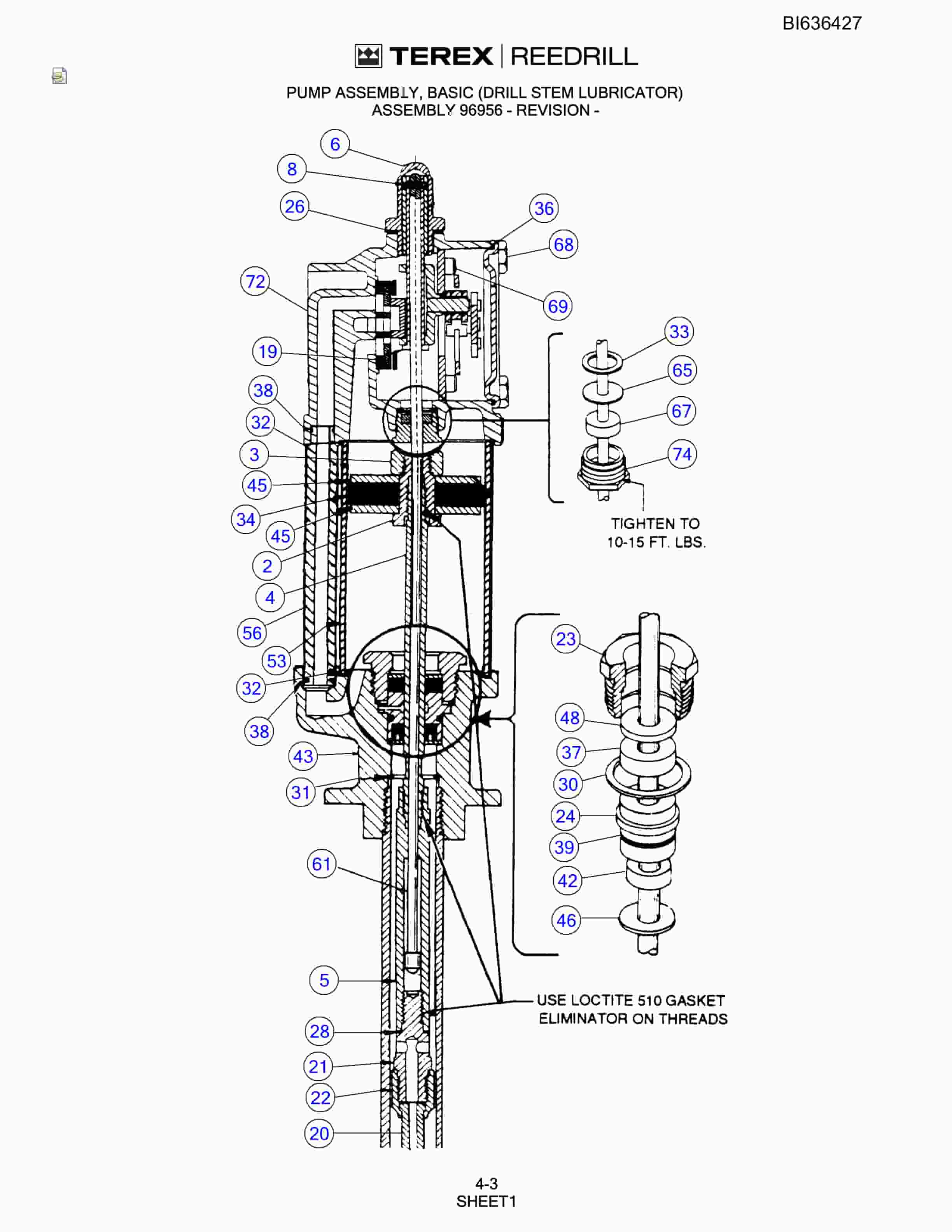 Bucyrus 1H56C75 Parts Catalog BI636427-2
