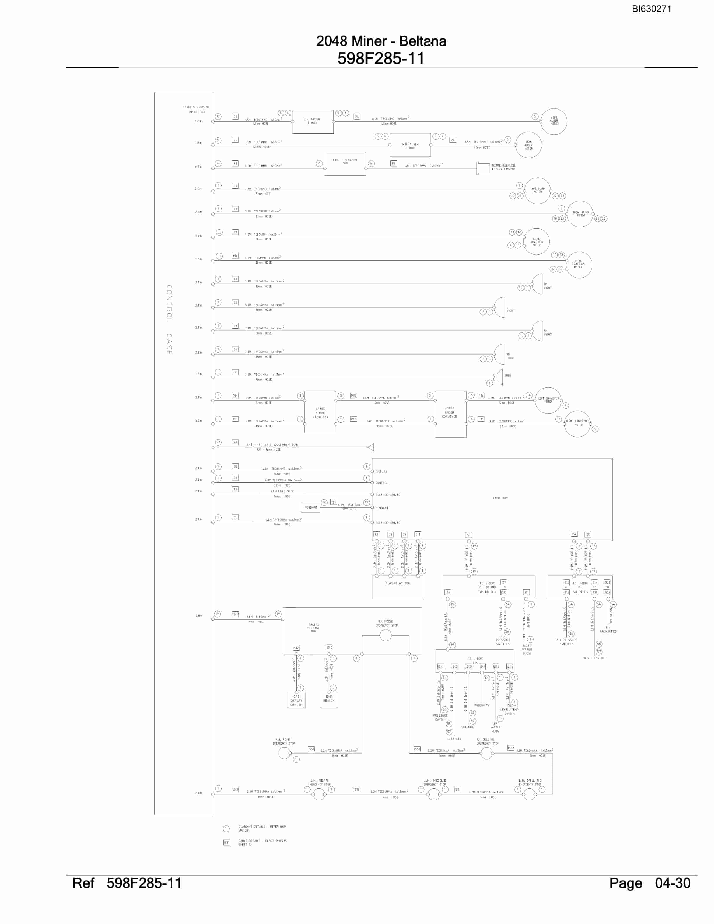 Bucyrus 2048 Miner Parts Manual BI630271-3