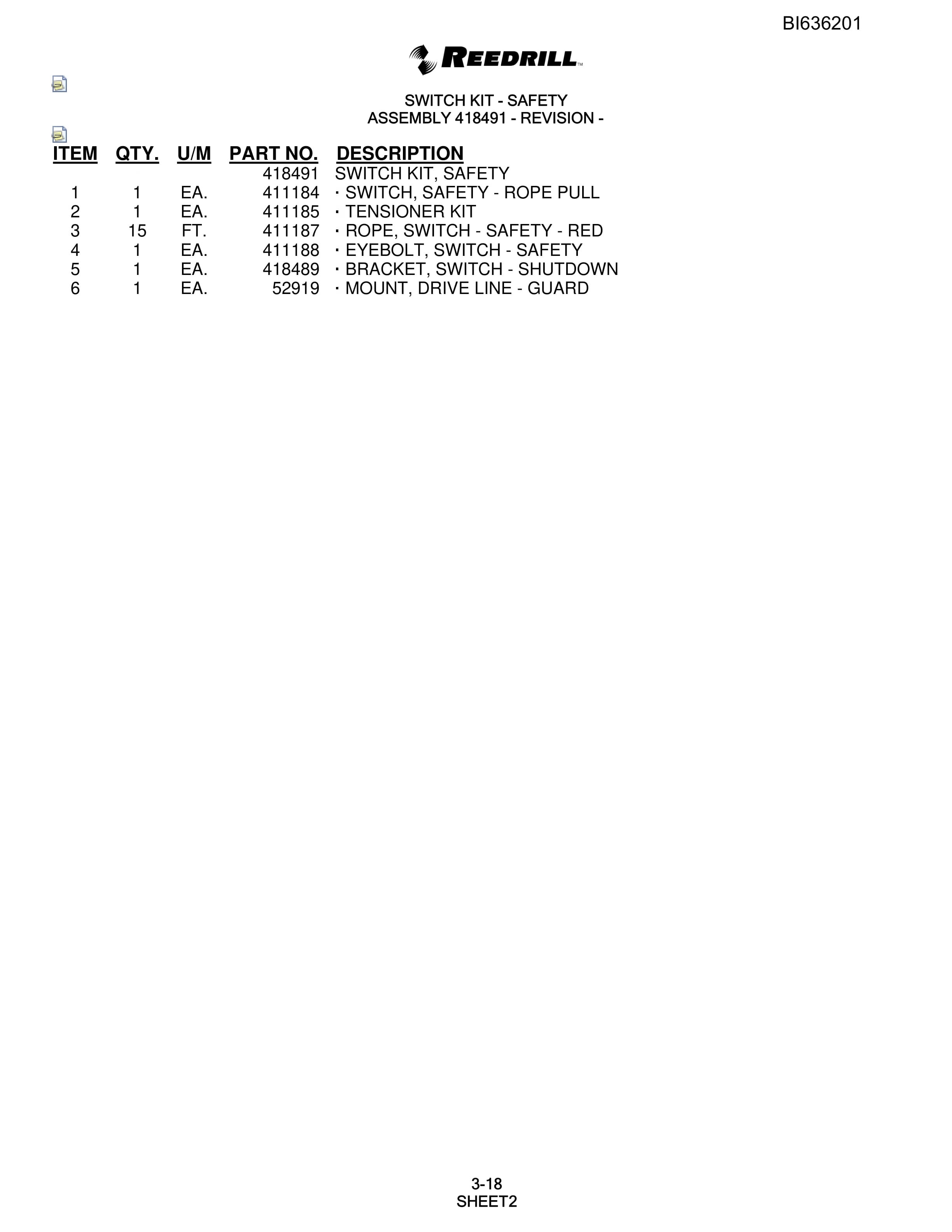 Bucyrus 250 Hydra-Trac Parts Catalog BI636201-2