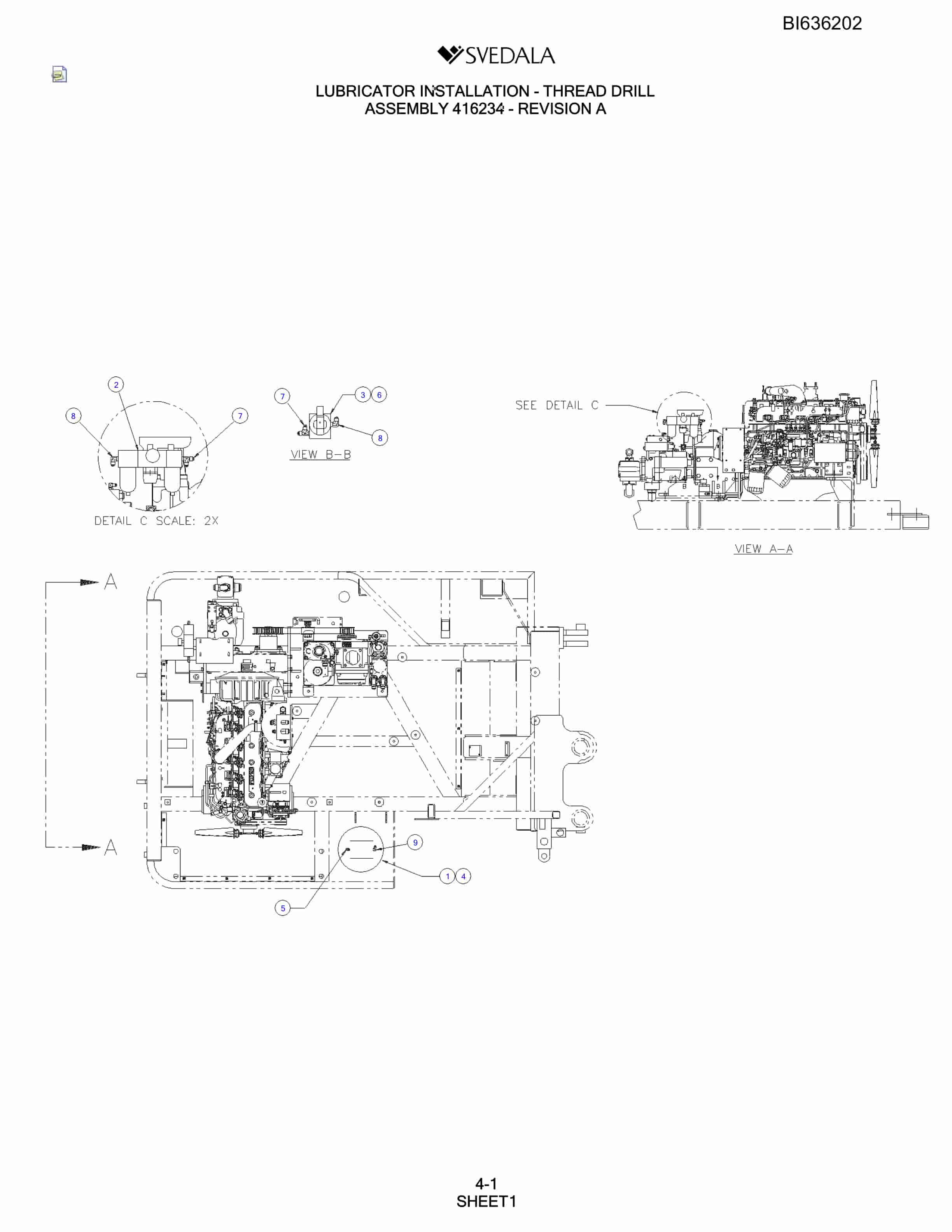 Bucyrus 250 Hydra-Trac Parts Catalog BI636202-2