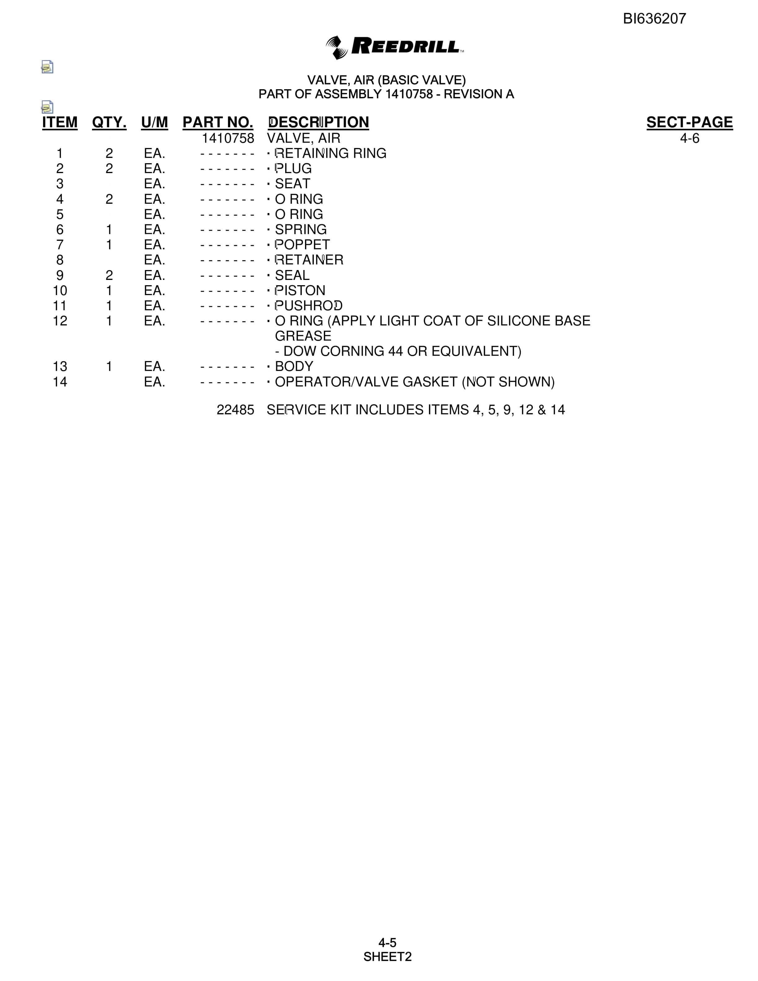 Bucyrus 250 Hydra-Trac Parts Catalog BI636207-2