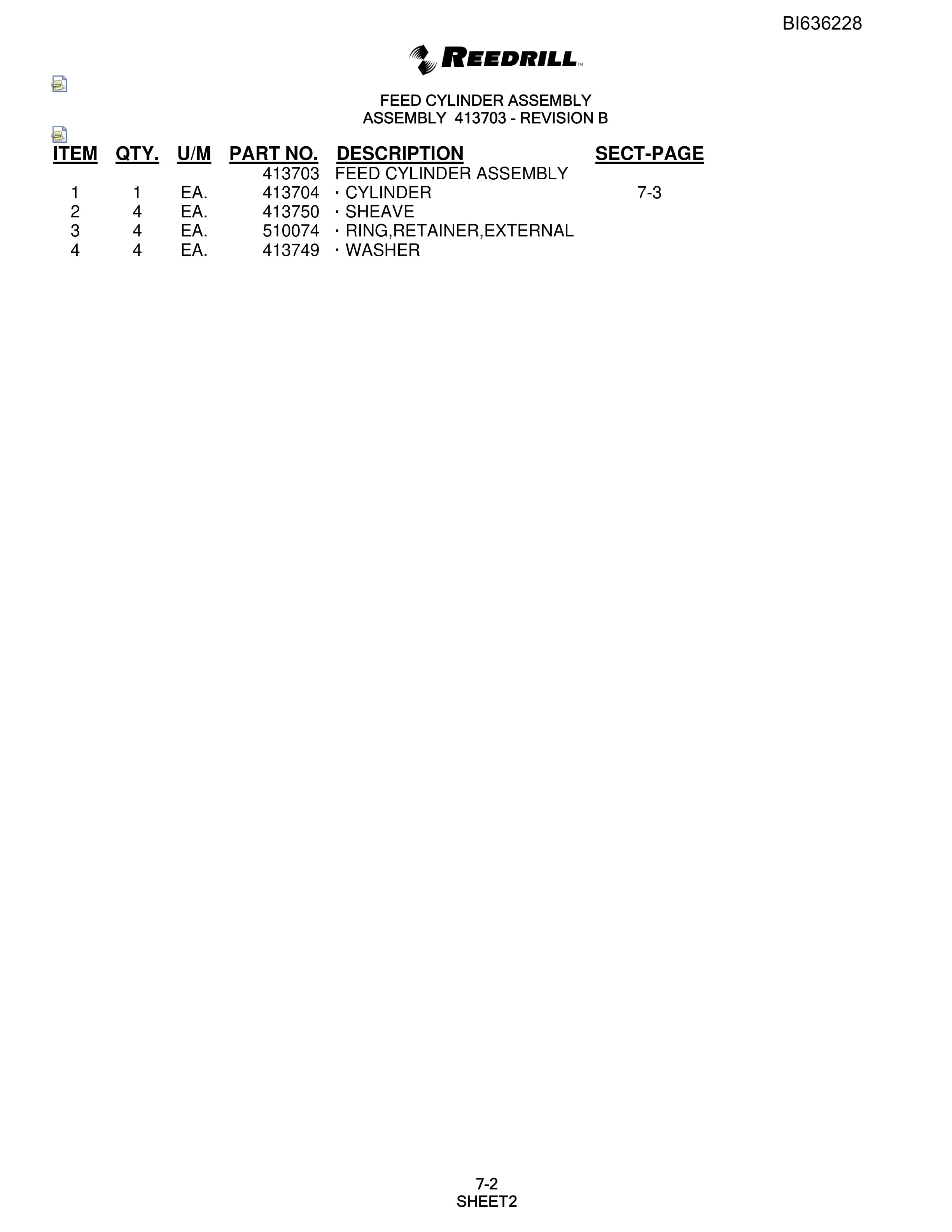 Bucyrus 250 Hydra-Trac Parts Catalog BI636228-4