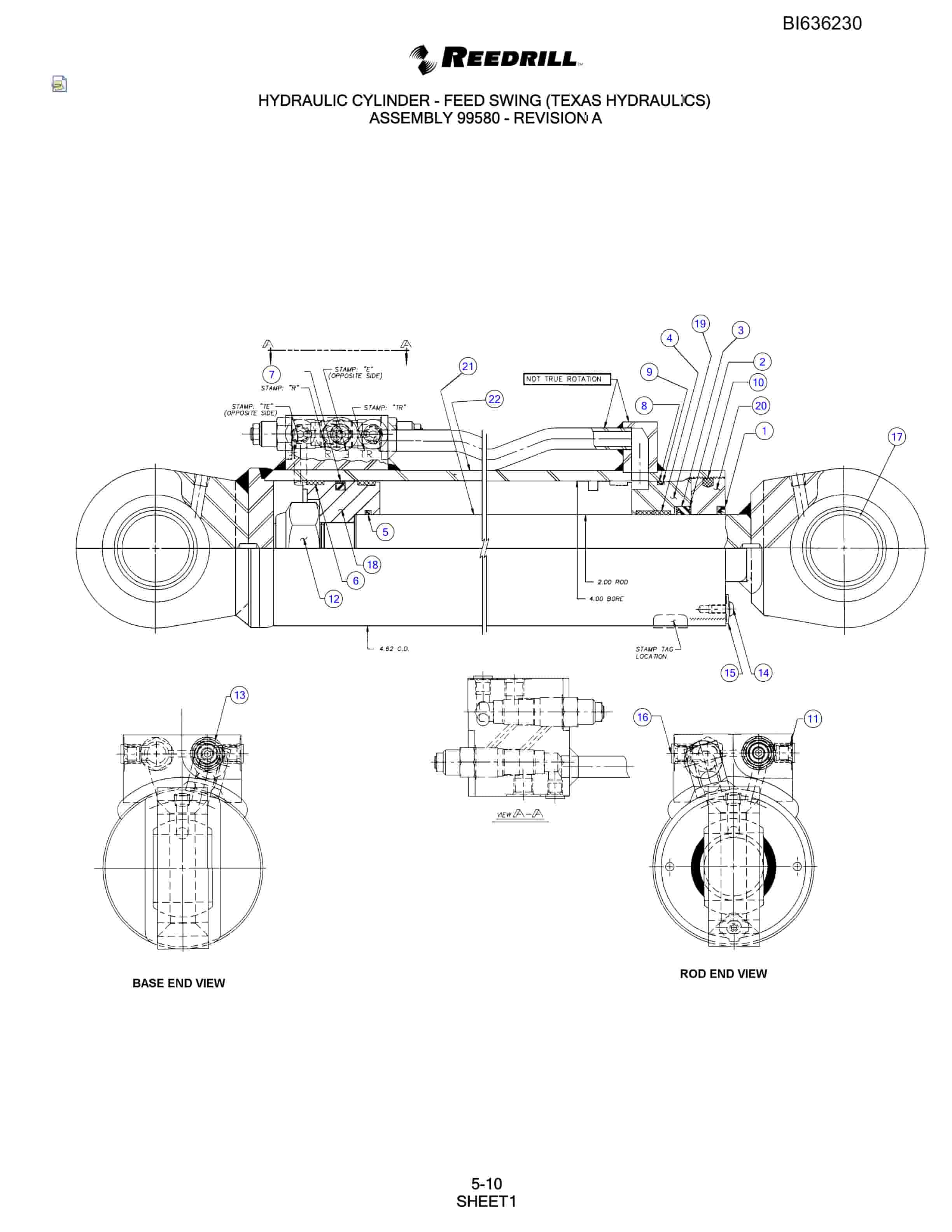 Bucyrus 250 Hydra-Trac Parts Catalog BI636230-3