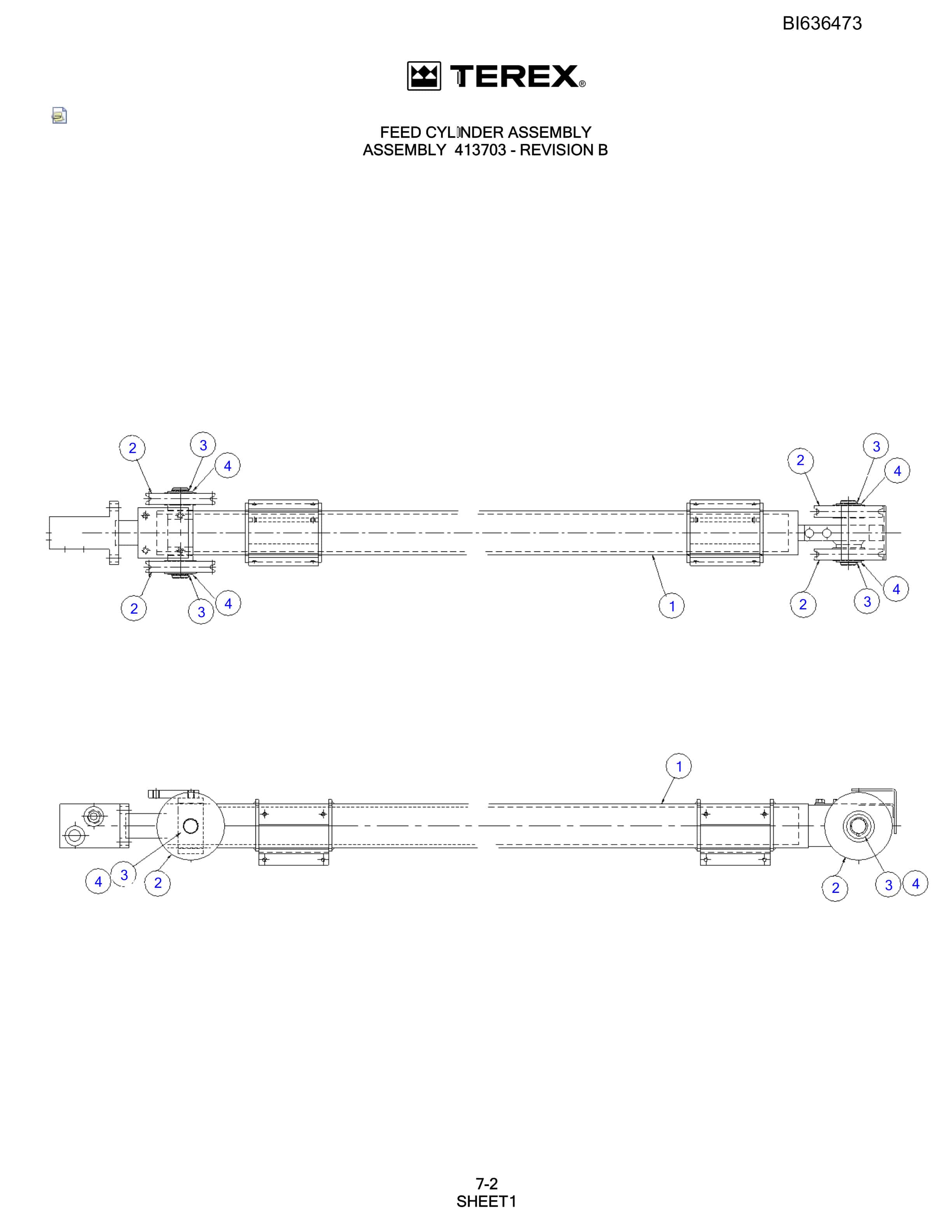 Bucyrus 250 Hydra-Trac Parts Catalog BI636473-4