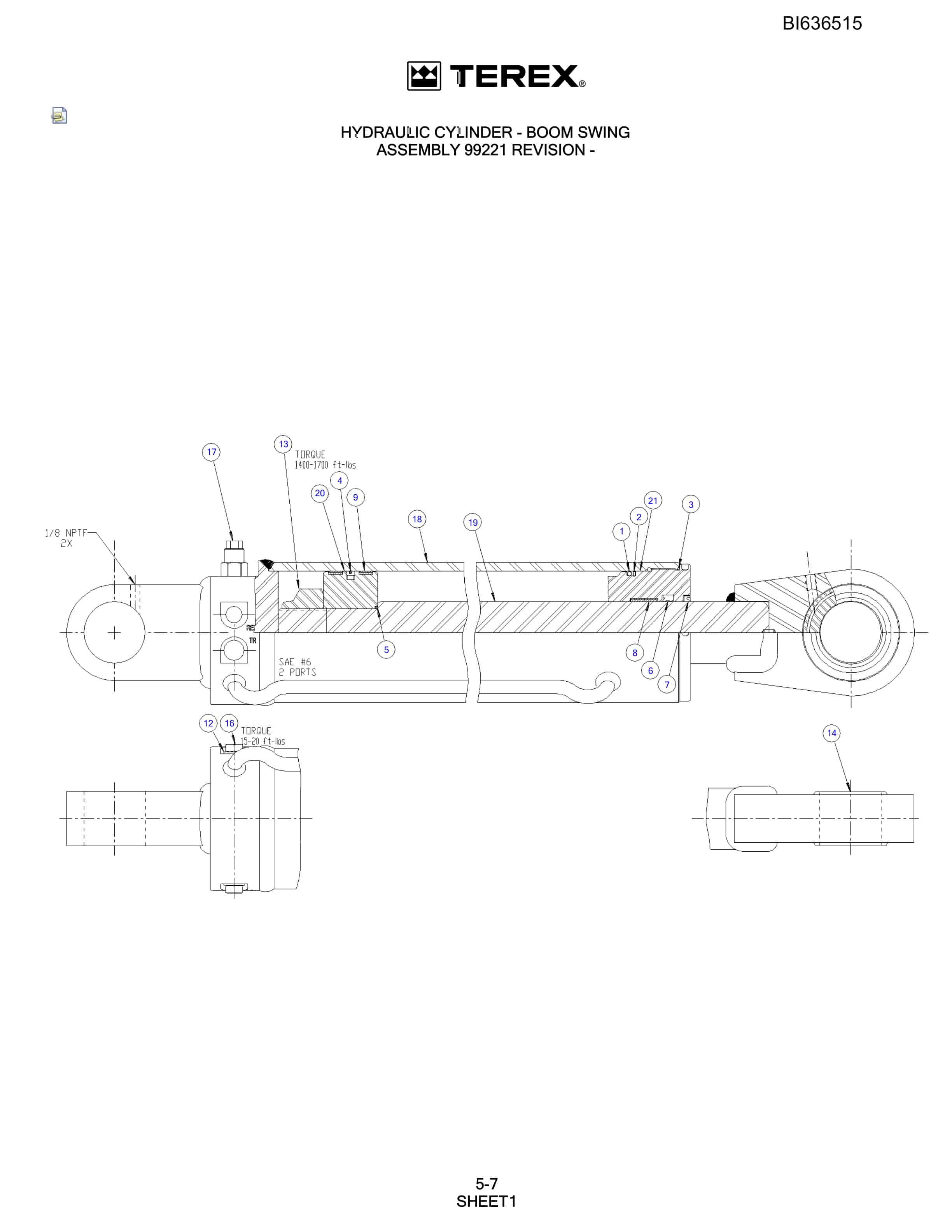 Bucyrus 250 Hydra-Trac Parts Catalog BI636515-4