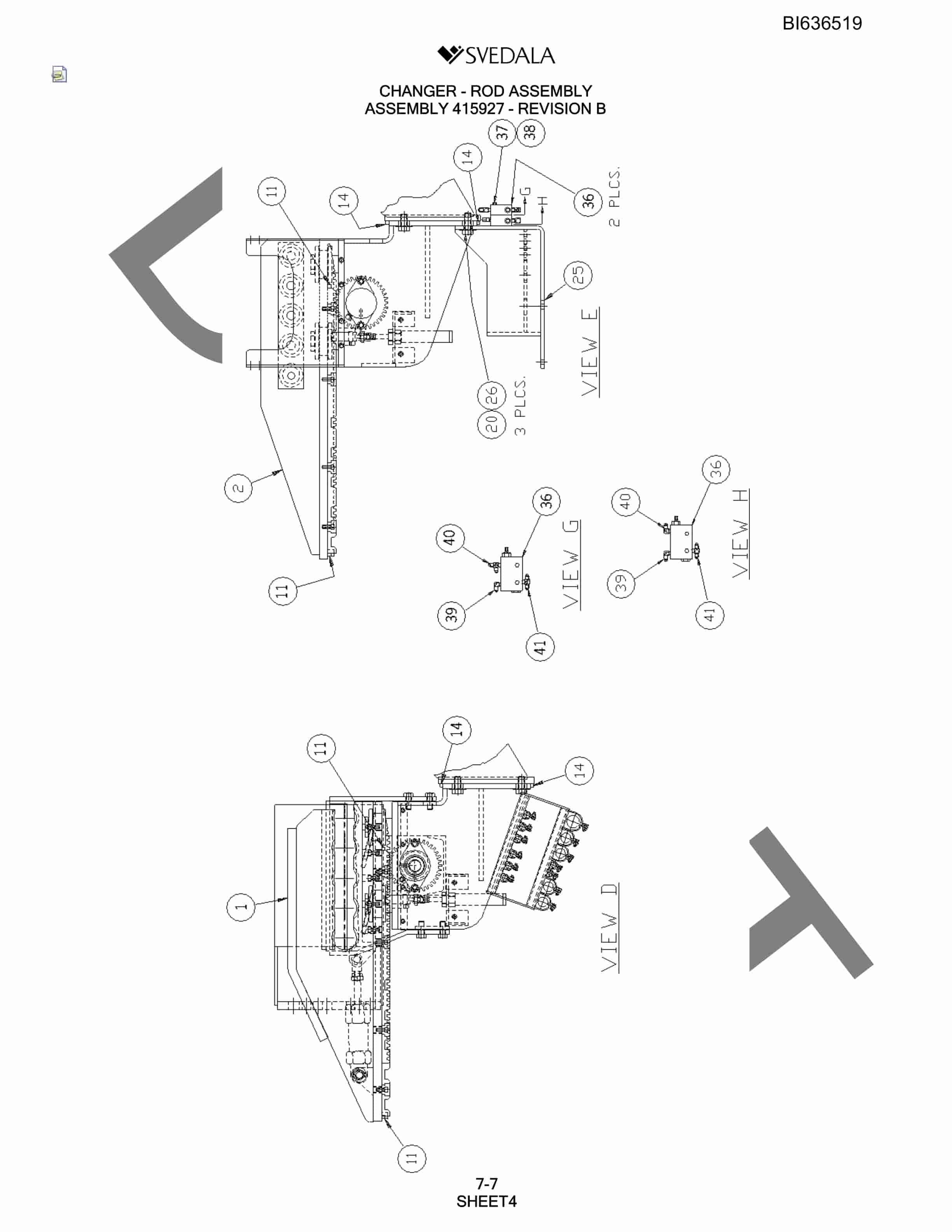 Bucyrus 250 Hydra-Trac Parts Catalog BI636519-5