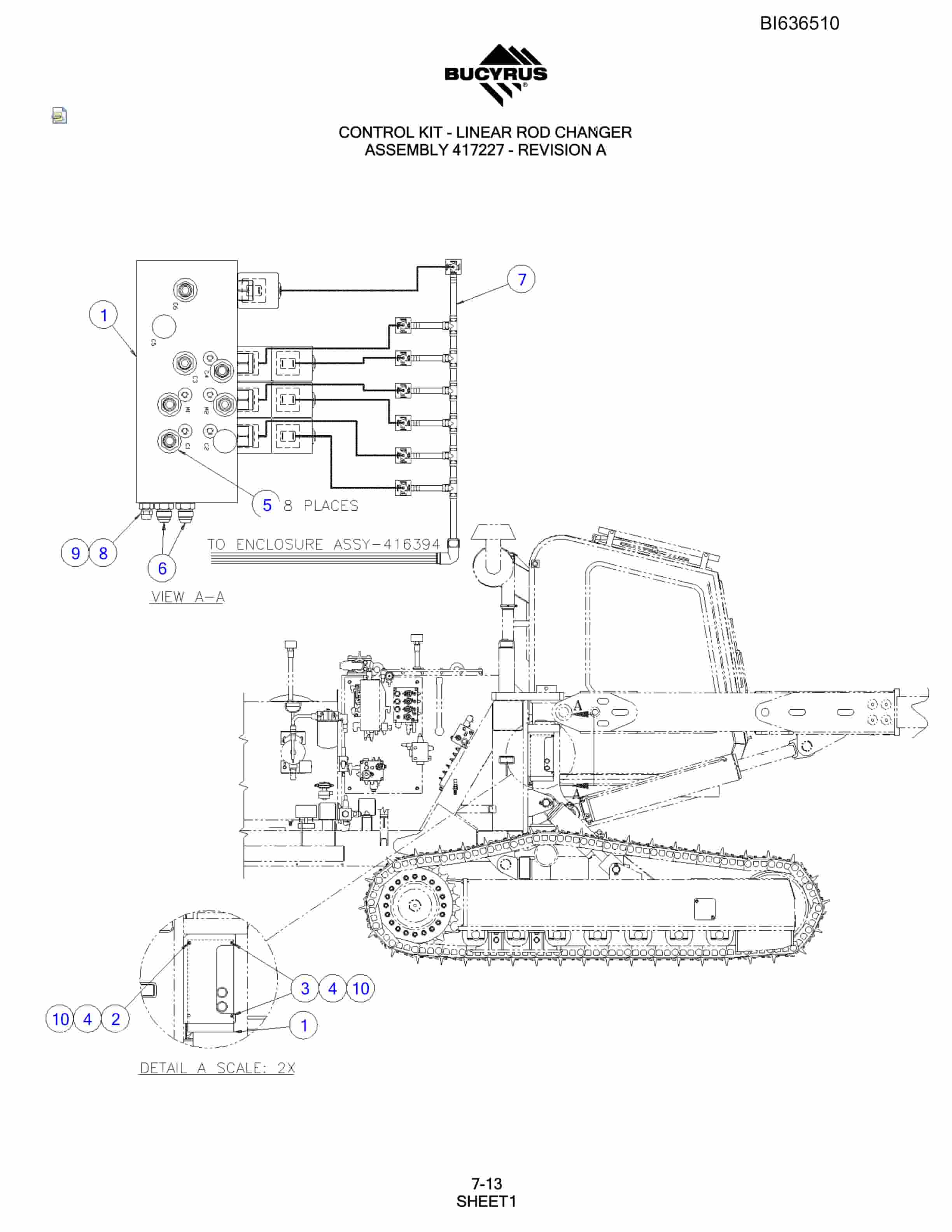 Bucyrus 250 Hydra-Trac Parts Manual BI636510-5