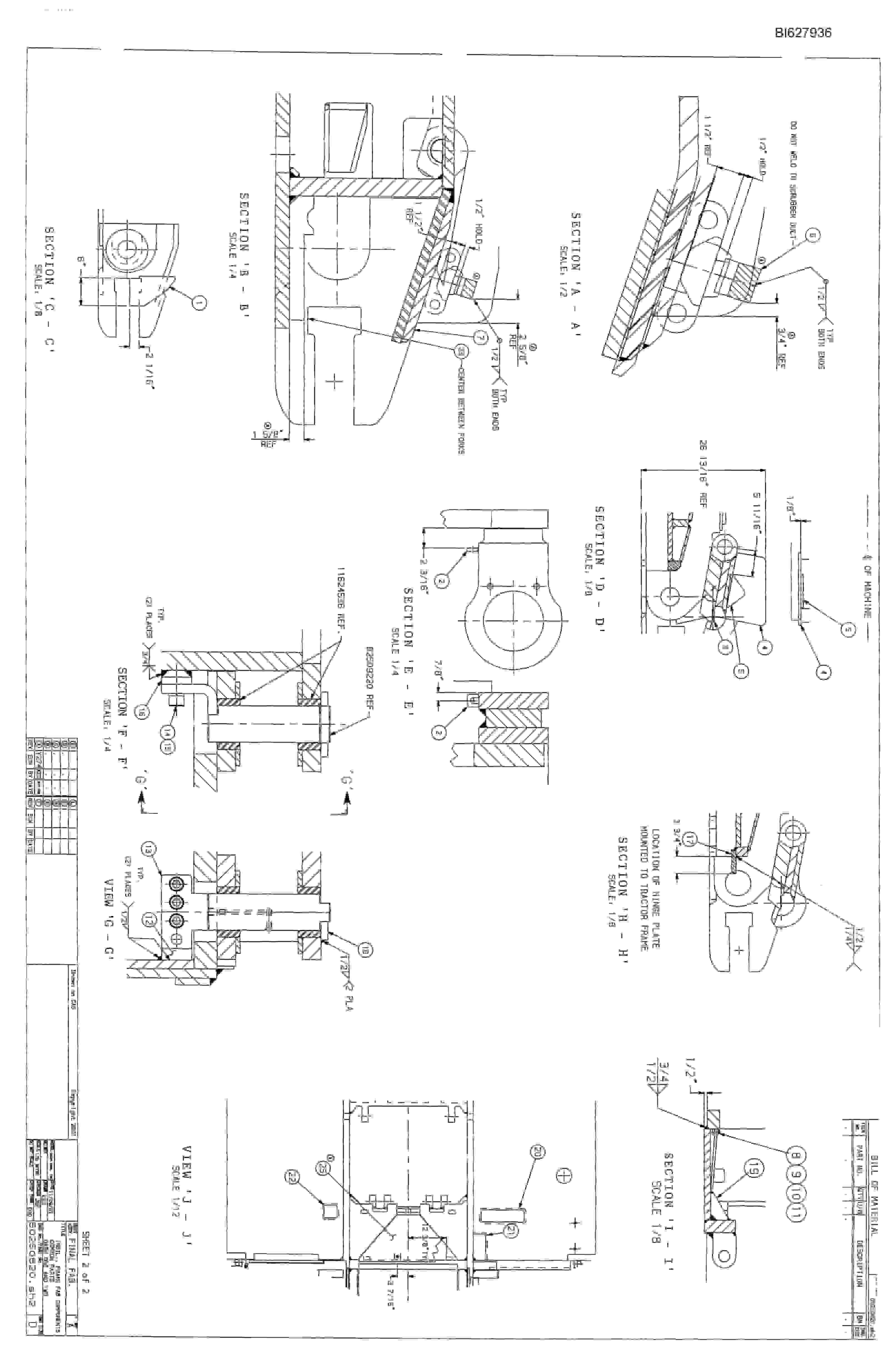Bucyrus 25M2 Drum Miner Parts Catalog BI627936-3