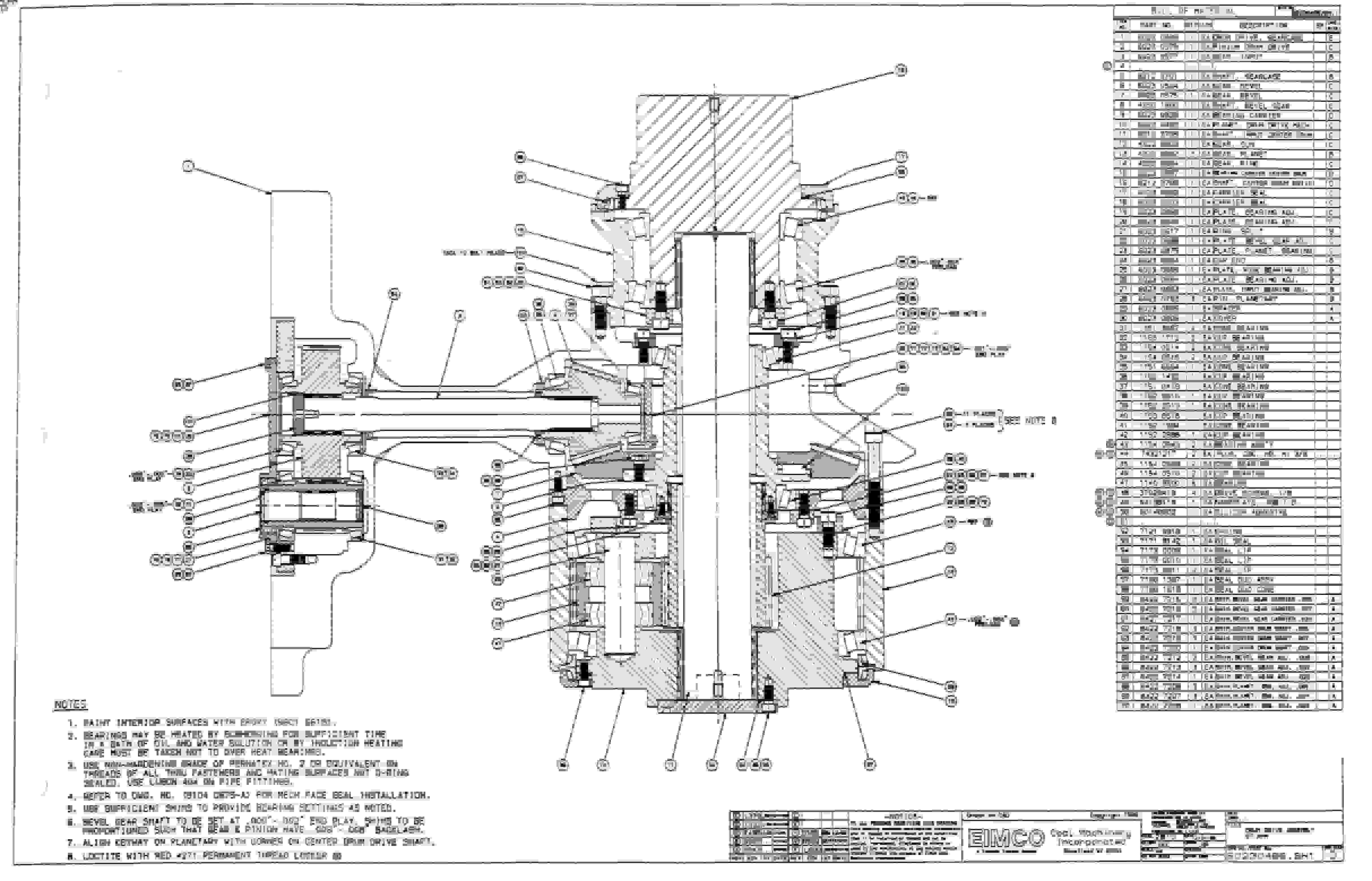 Bucyrus 2810-1 Miner Parts Catalog BI000100-5