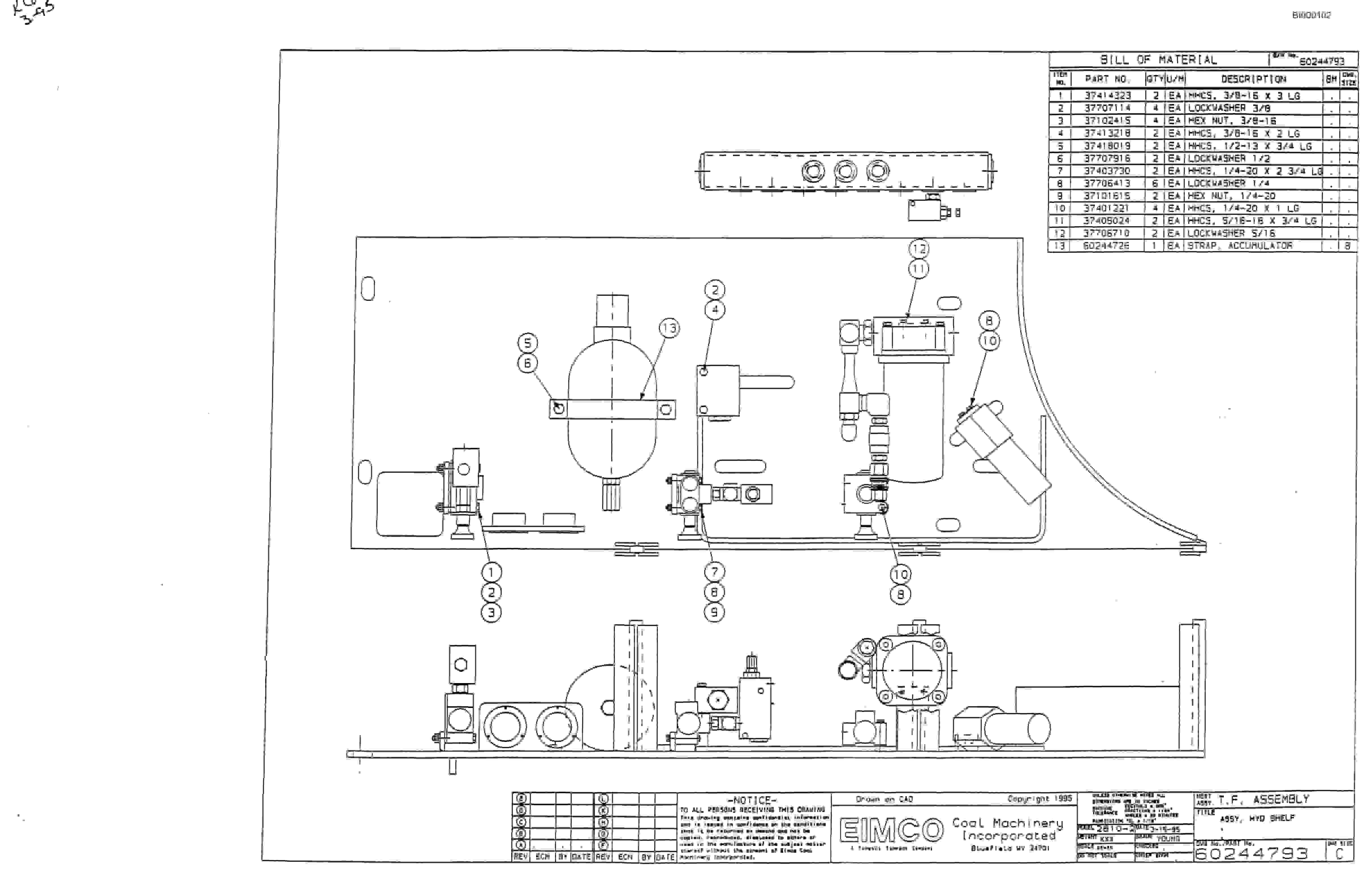 Bucyrus 2810-2P Miner Parts Catalog BI000102-4