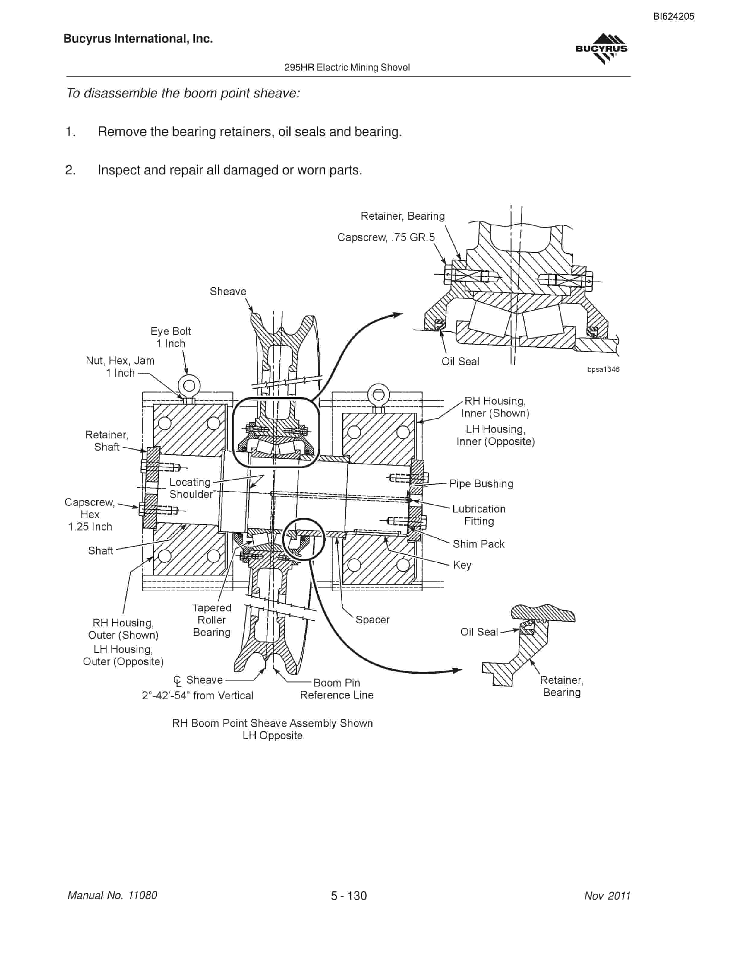 Bucyrus 295HR Mining Shovel Maintenance And Operation Manual BI624205-3