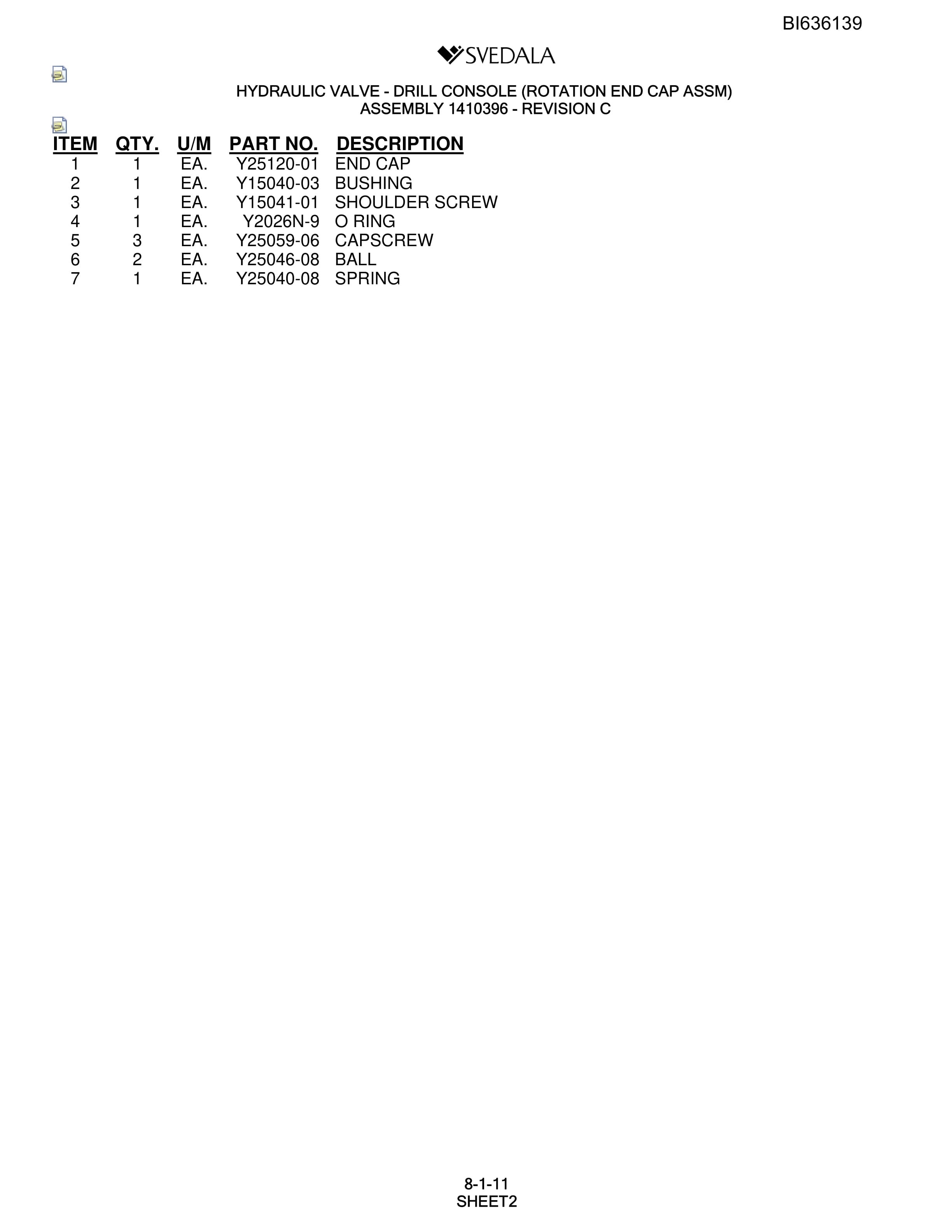 Bucyrus 300 Hydra-Trac Parts Catalog BI636139-4