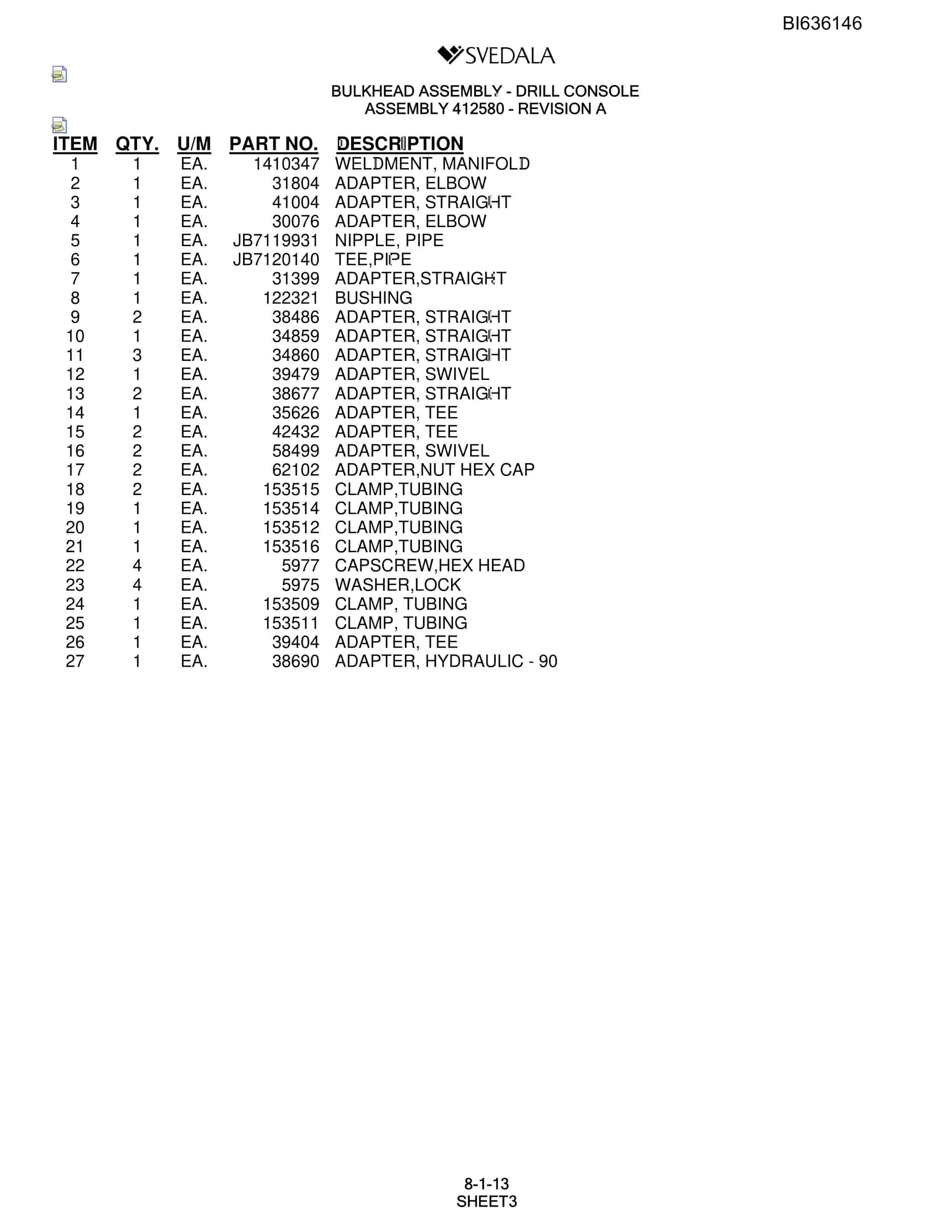 Bucyrus 300 Hydra-Trac Parts Catalog BI636146-5