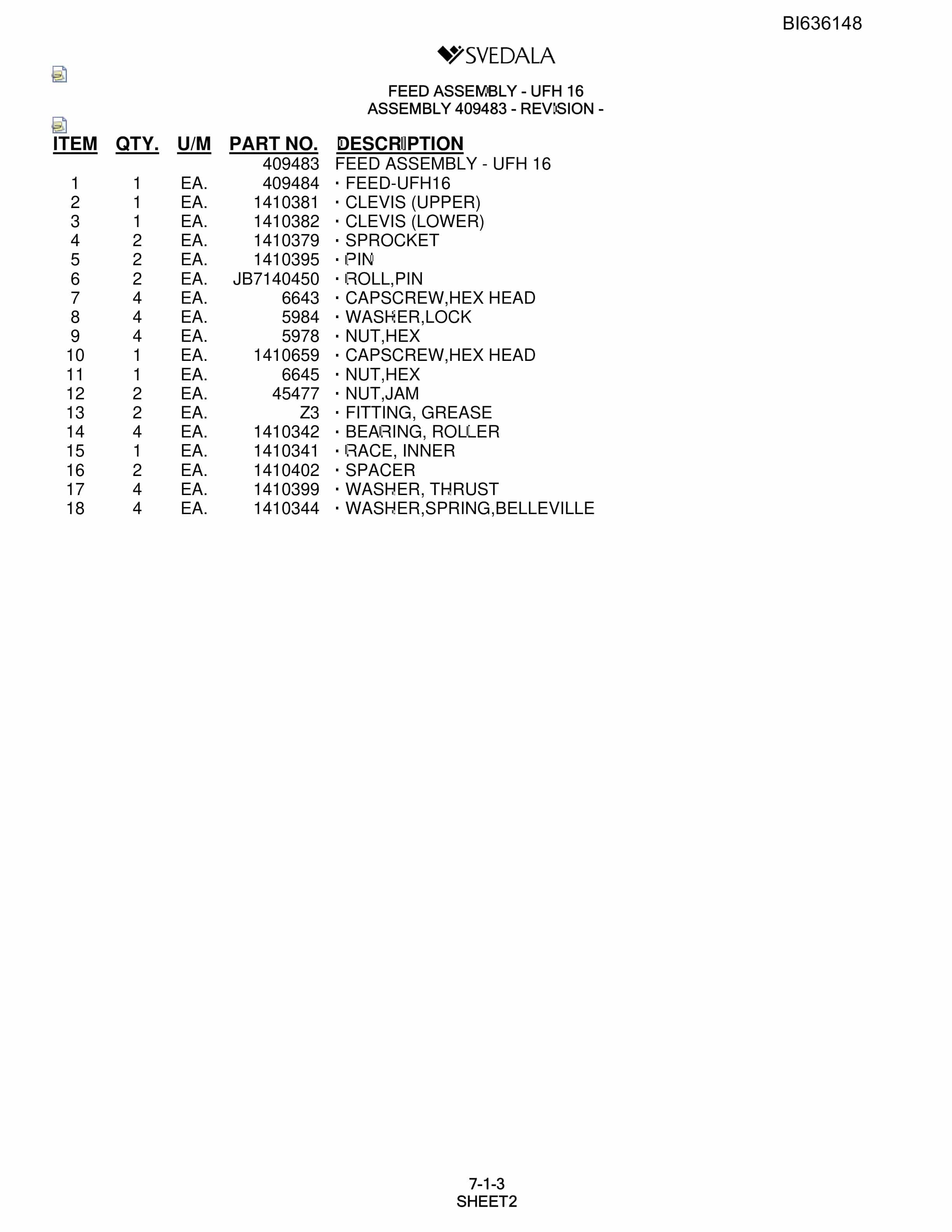Bucyrus 300 Hydra-Trac Parts Catalog BI636148-3