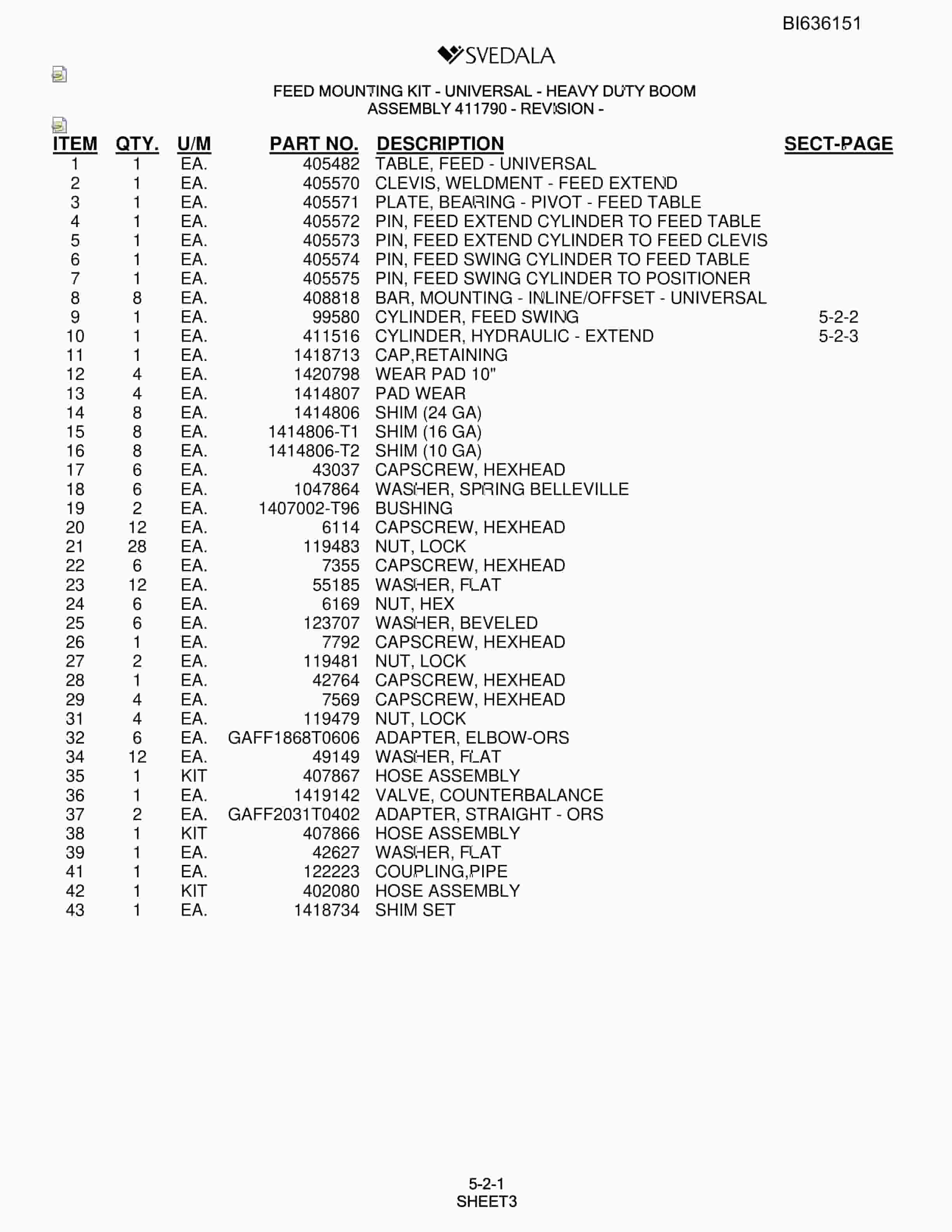 Bucyrus 300 Hydra-Trac Parts Catalog BI636151-2