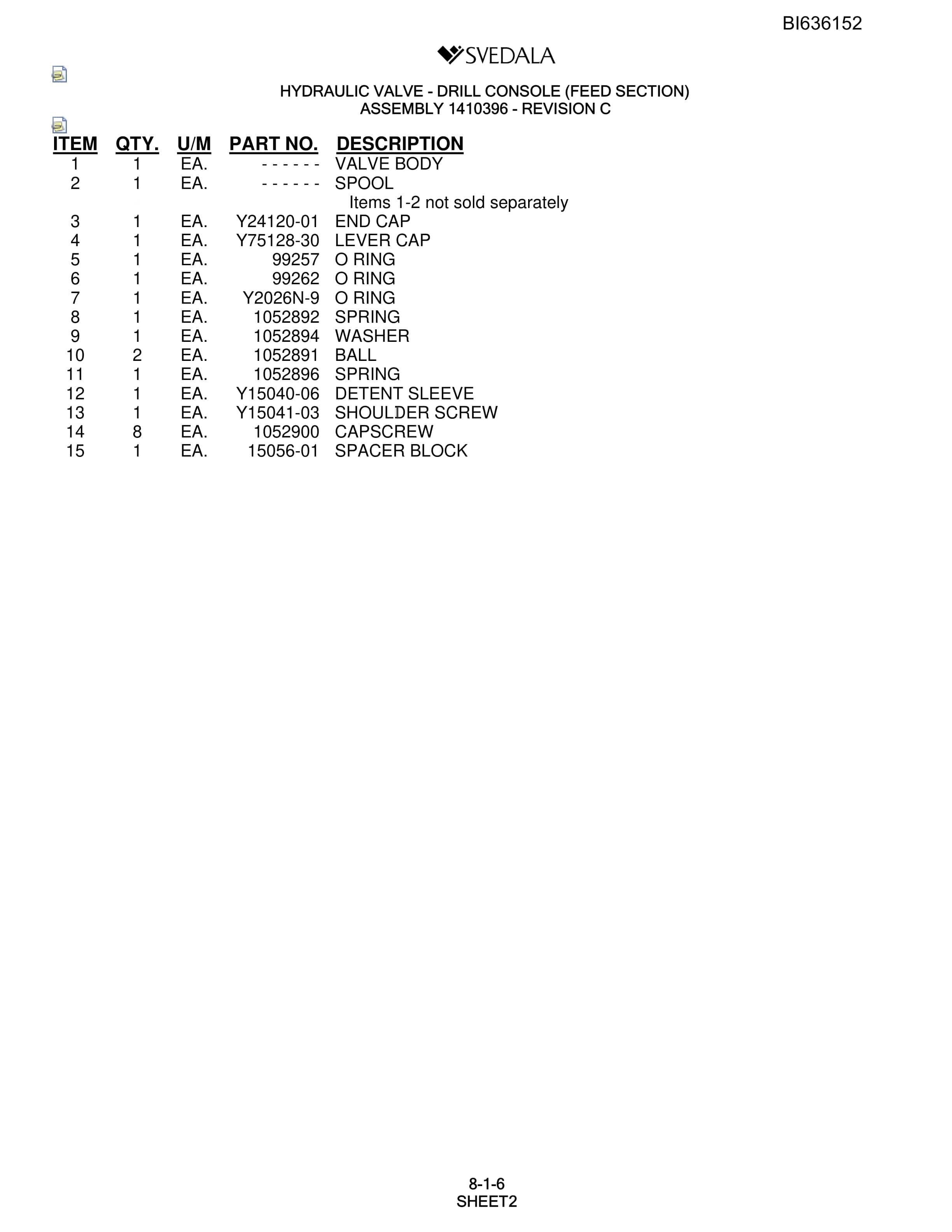 Bucyrus 300 Hydra-Trac Parts Catalog BI636152-4