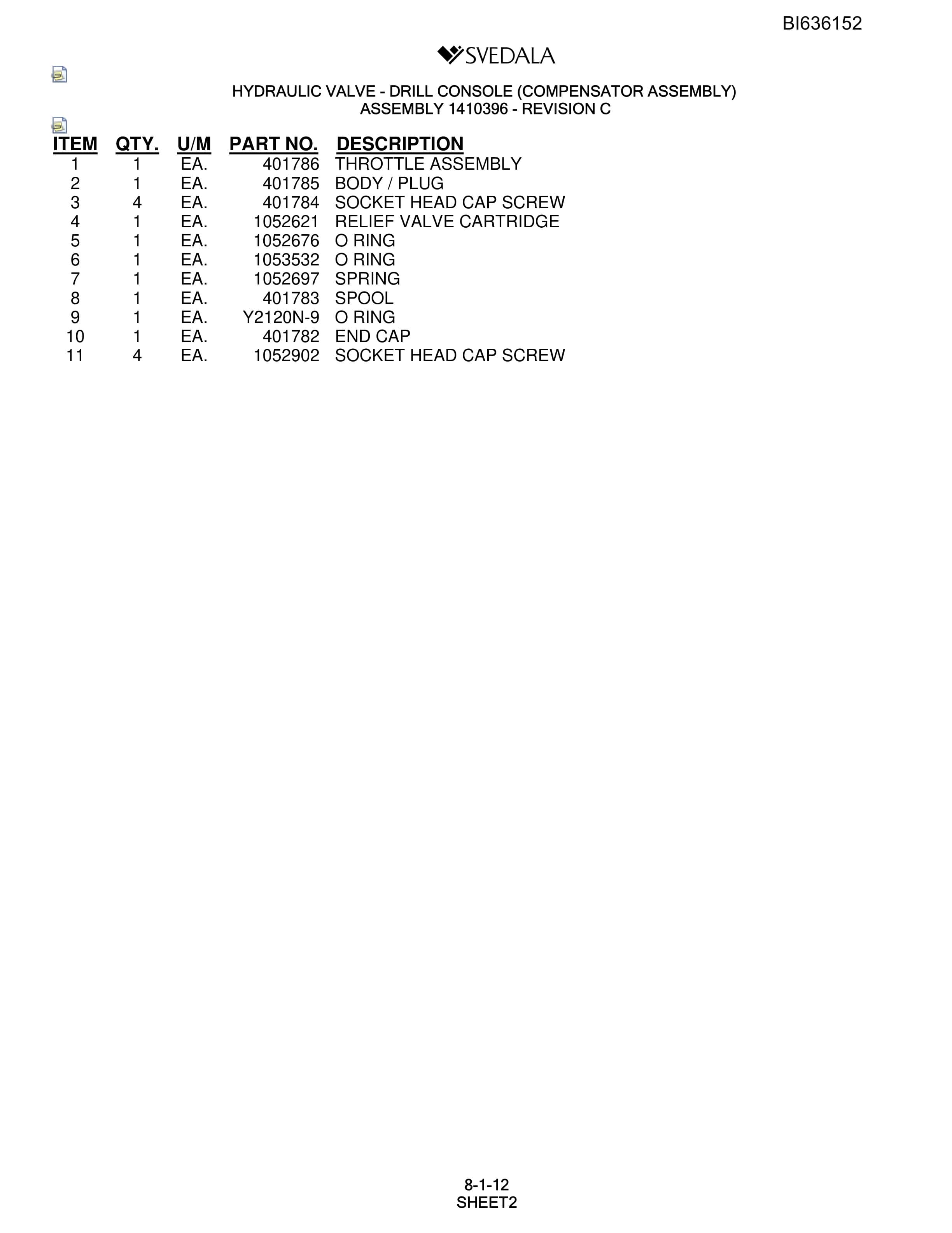 Bucyrus 300 Hydra-Trac Parts Catalog BI636152-5