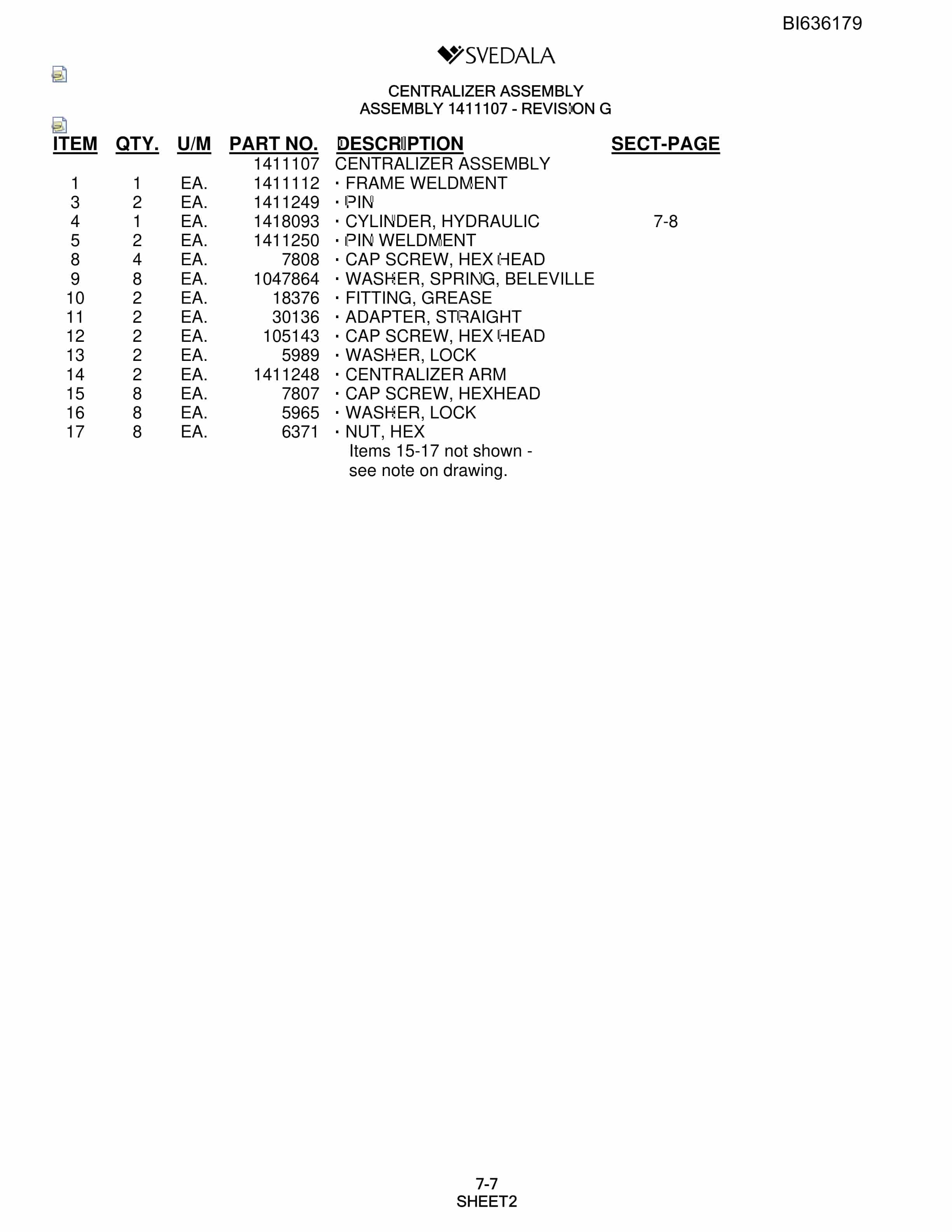 Bucyrus 300 Hydra-Trac Parts Catalog BI636179-3