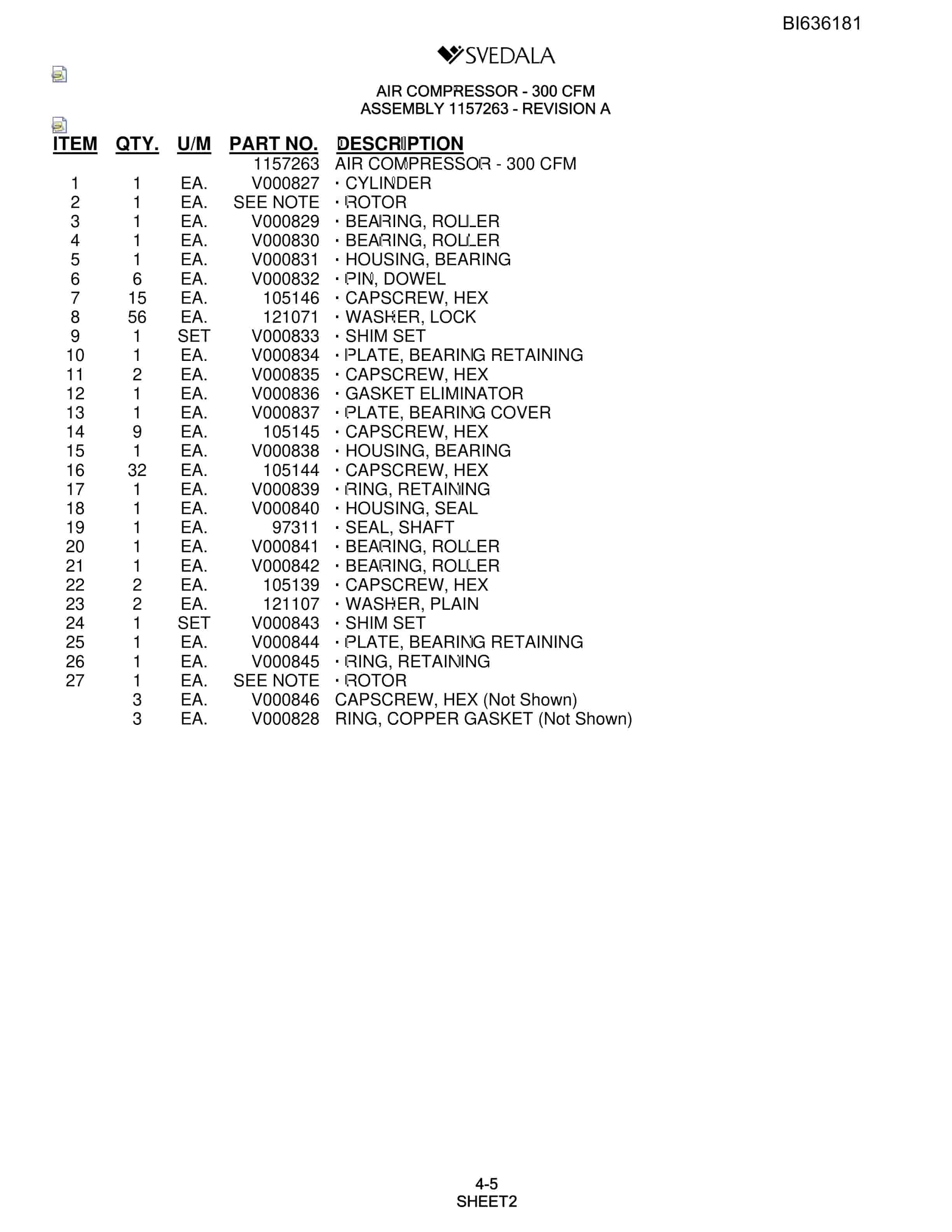 Bucyrus 300 Hydra-Trac Parts Catalog BI636181-2