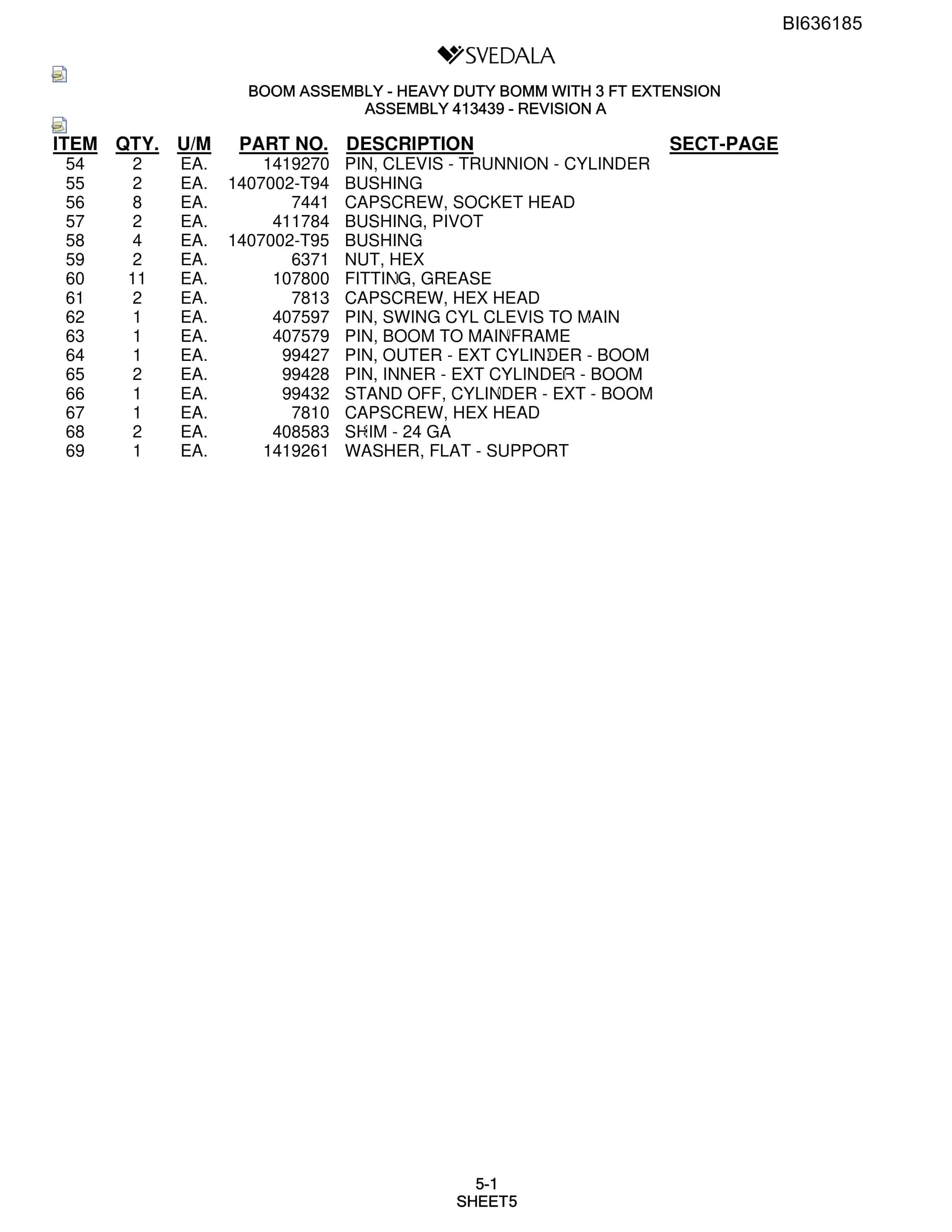 Bucyrus 300 Hydra-Trac Parts Catalog BI636185-2