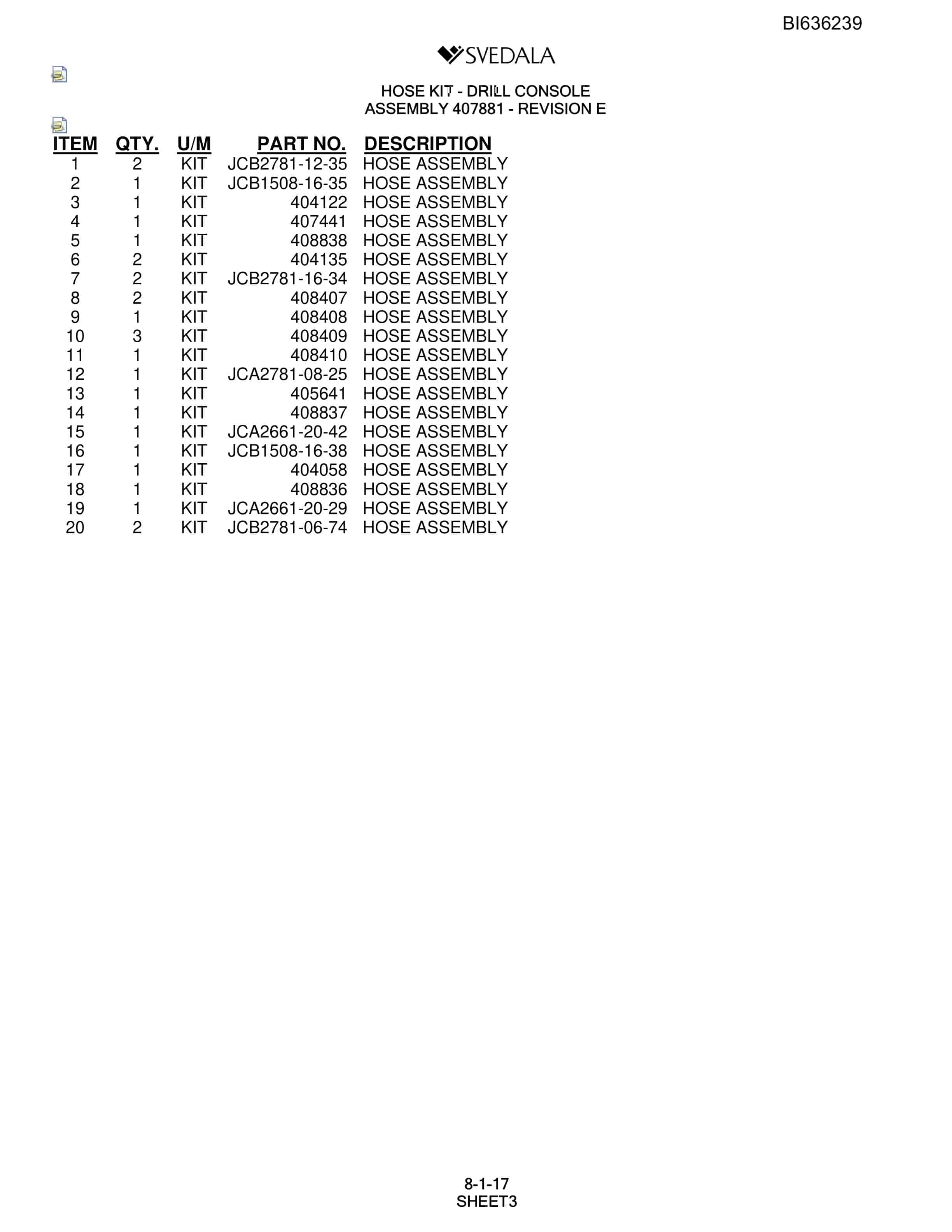 Bucyrus 300 Hydra-Trac Parts Catalog BI636239-5
