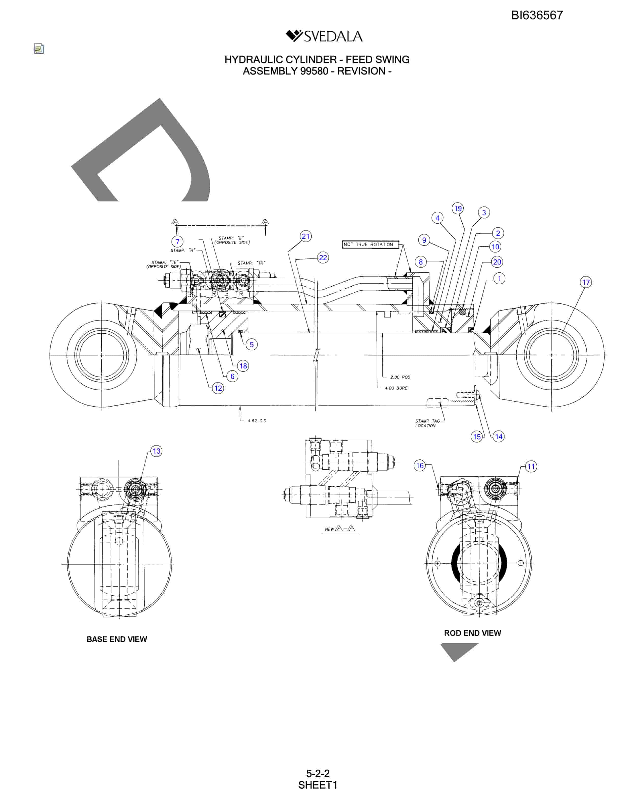 Bucyrus 300 Hydra-Trac Parts Catalog BI636567-2