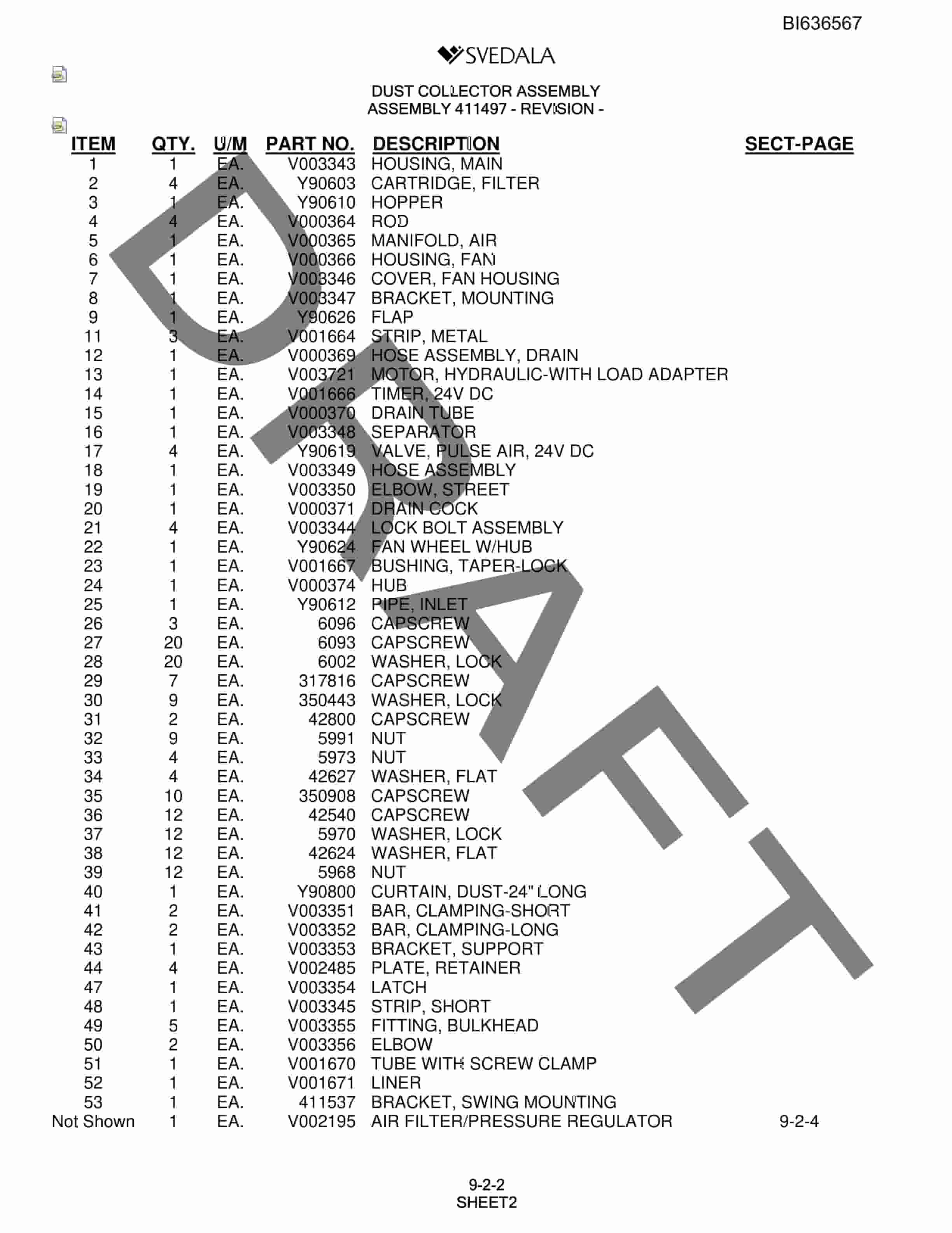 Bucyrus 300 Hydra-Trac Parts Catalog BI636567-5