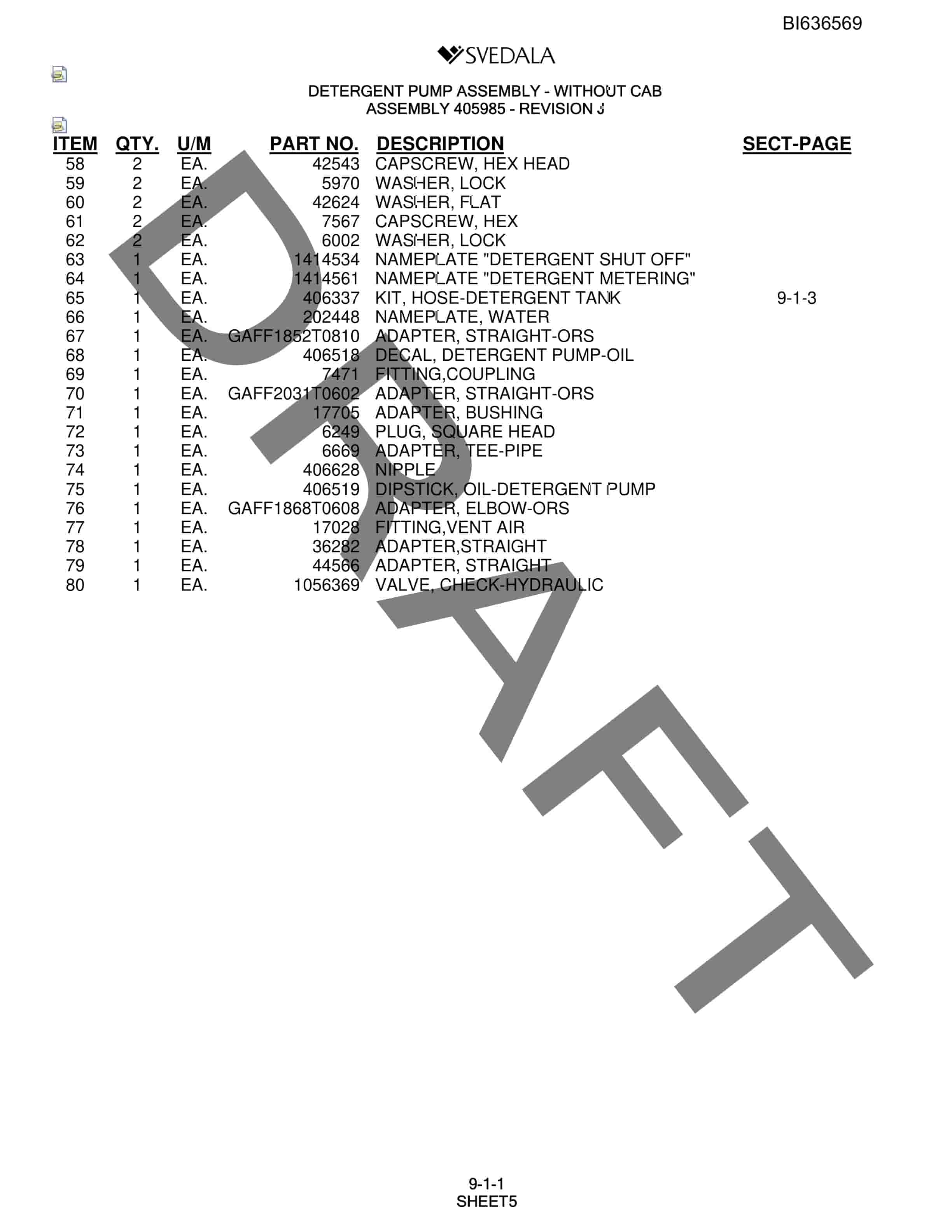 Bucyrus 300 Hydra-Trac Parts Catalog BI636569-5