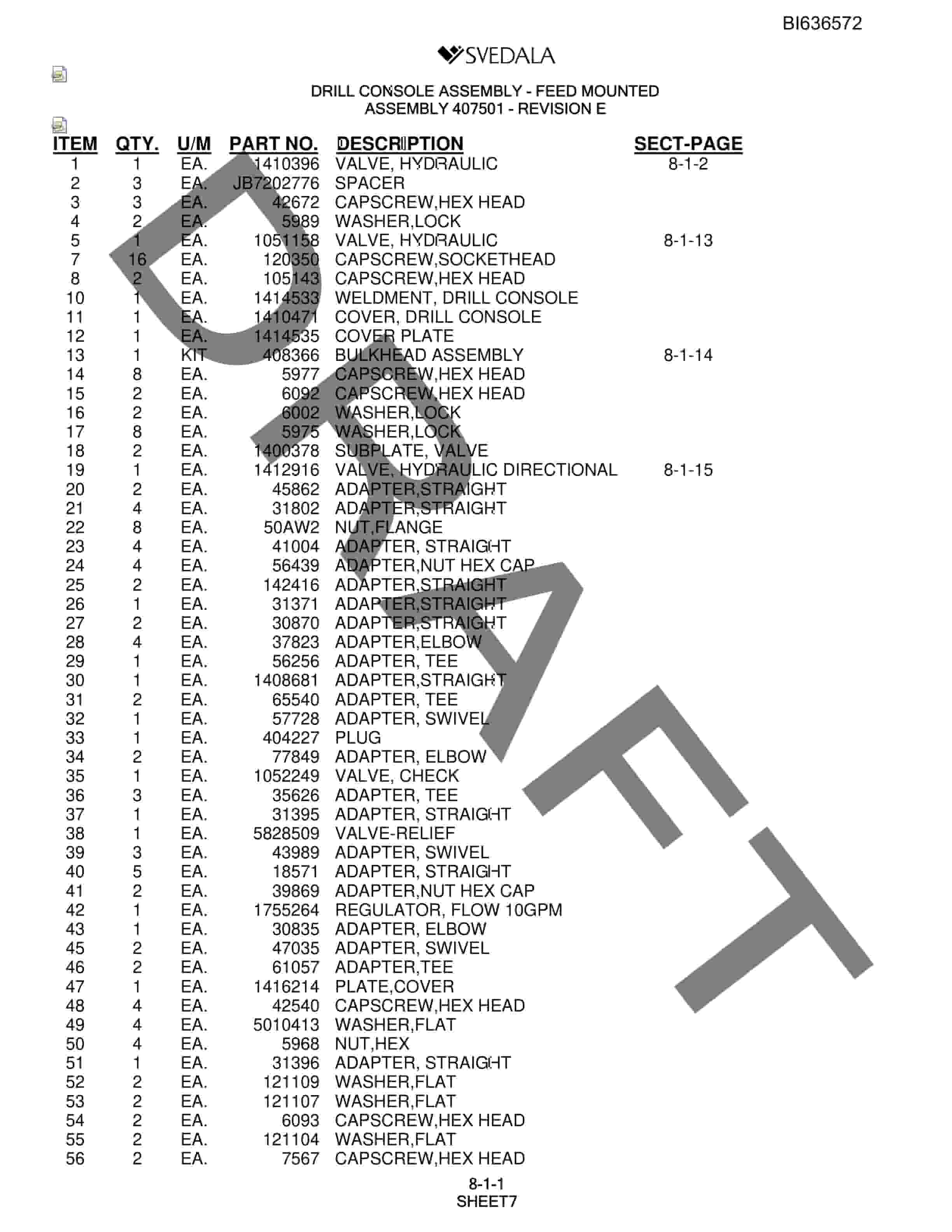 Bucyrus 300 Hydra-Trac Parts Catalog BI636572-3