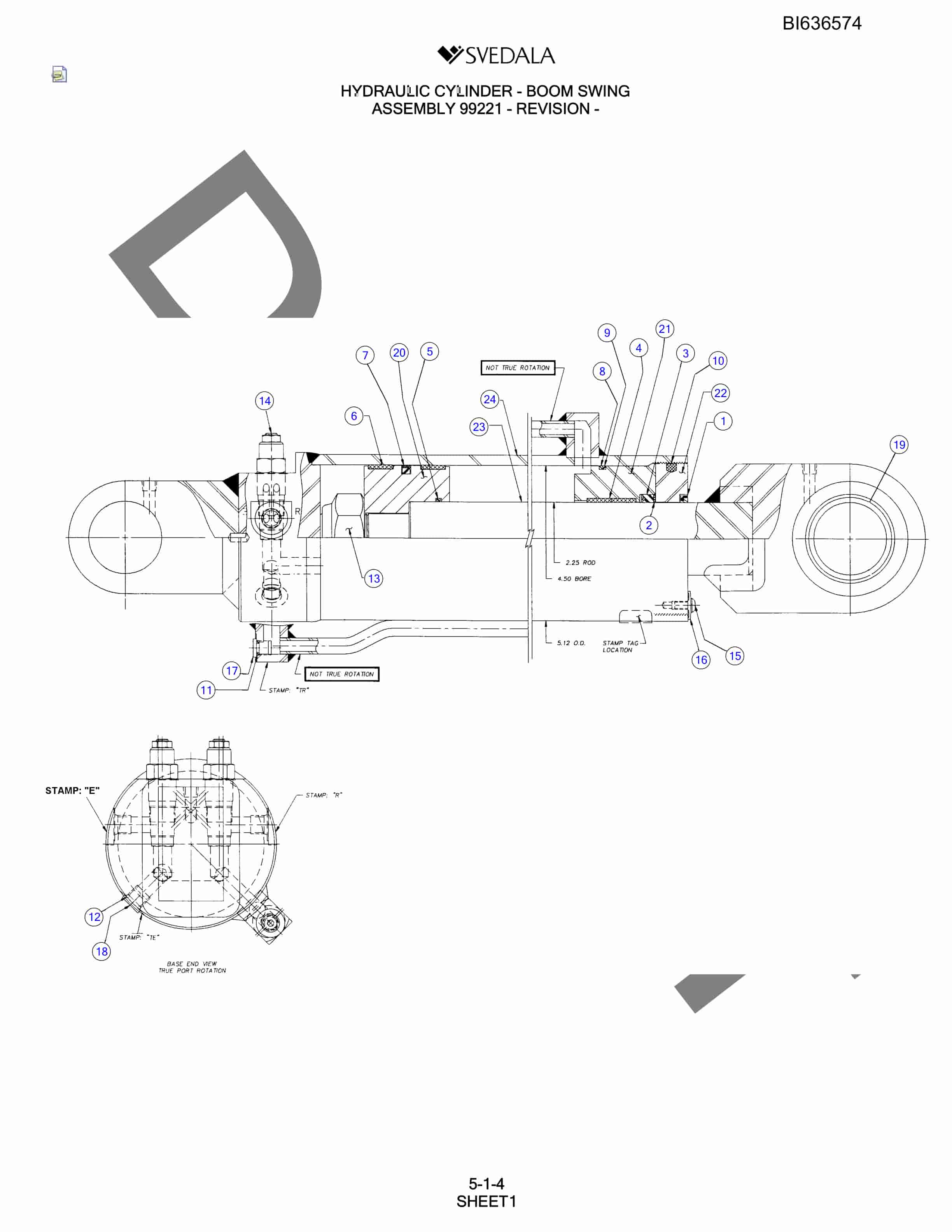 Bucyrus 300 Hydra-Trac Parts Catalog BI636574-2