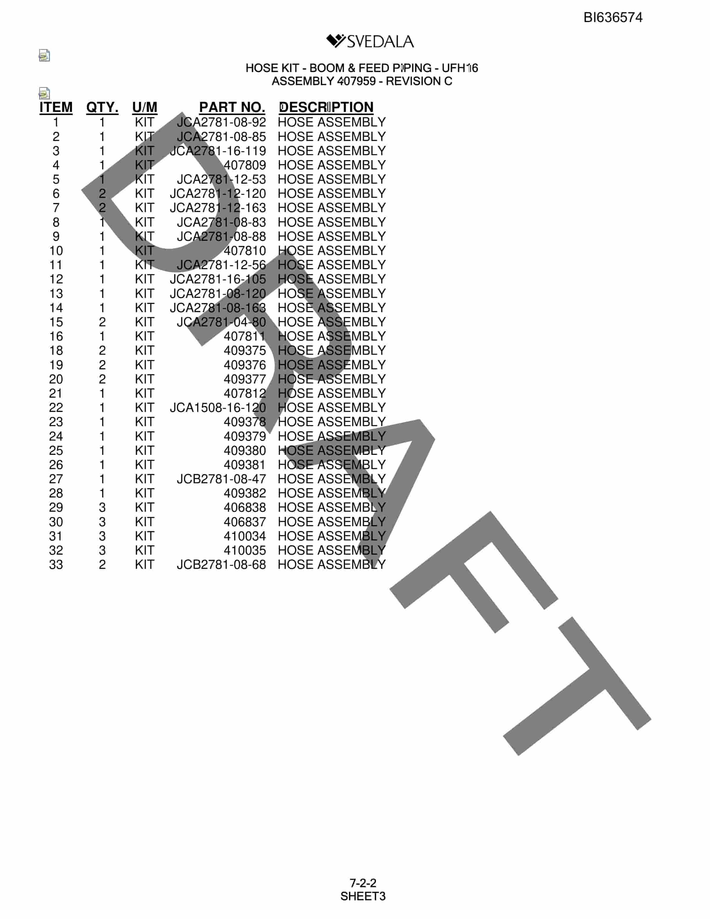 Bucyrus 300 Hydra-Trac Parts Catalog BI636574-3