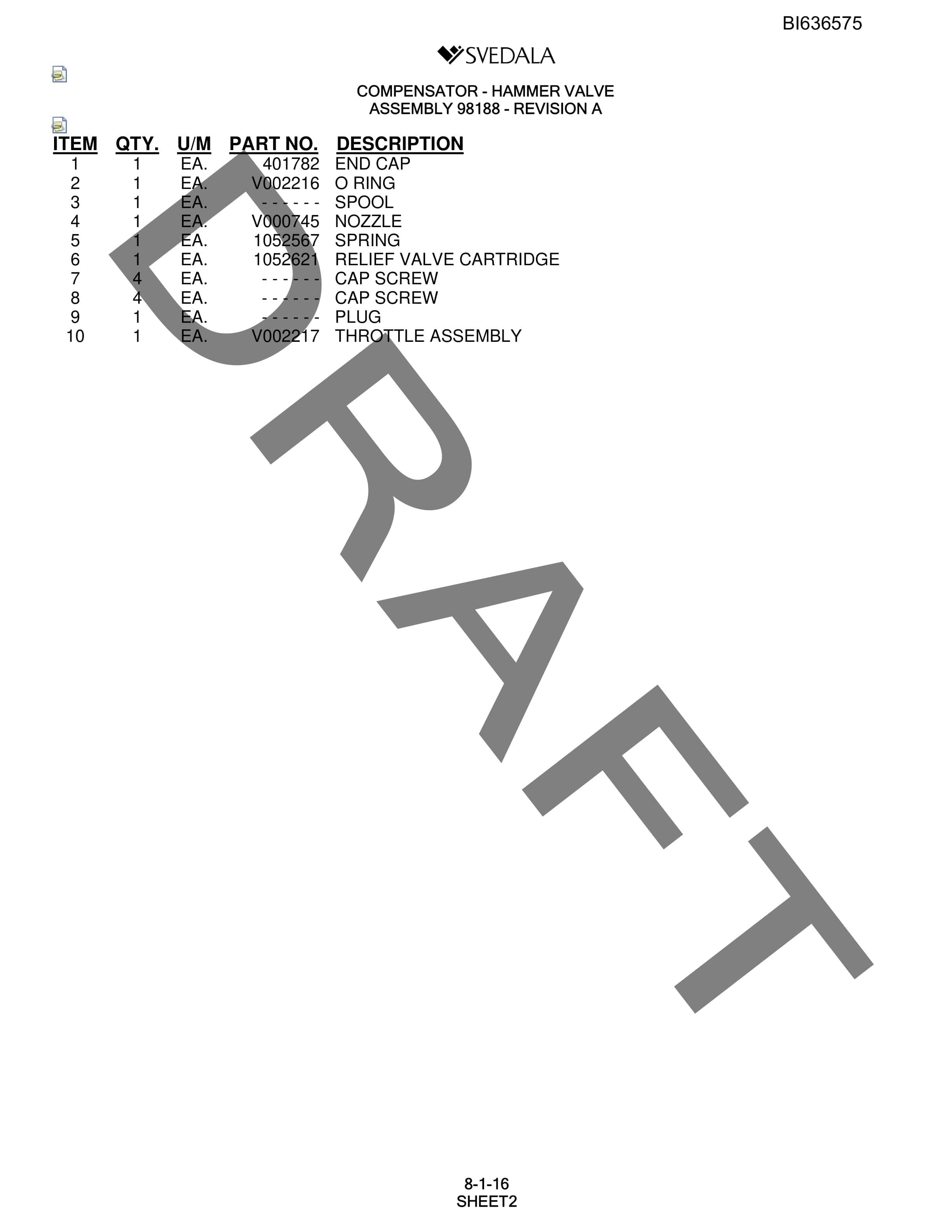 Bucyrus 300 Hydra-Trac Parts Catalog BI636575-5