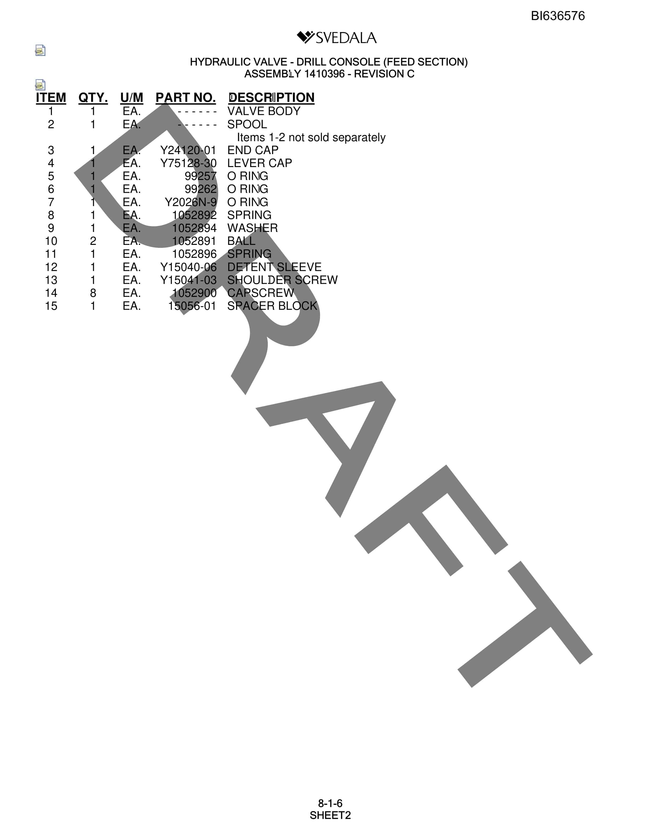 Bucyrus 300 Hydra-Trac Parts Catalog BI636576-3