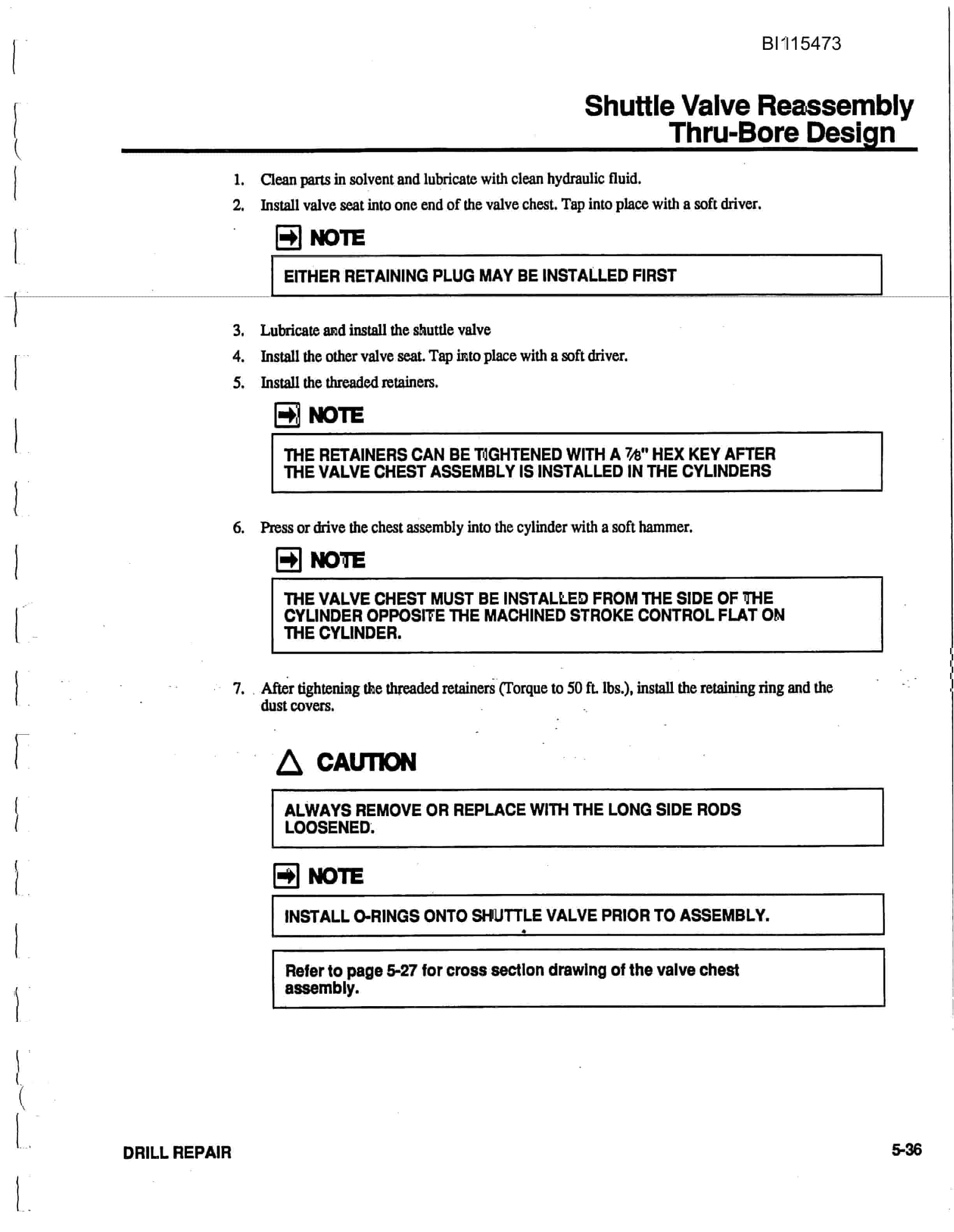 Bucyrus 3000 Hydra-Trac Self Contained Hydraulic Track Drill Technical Manual BI115473-4