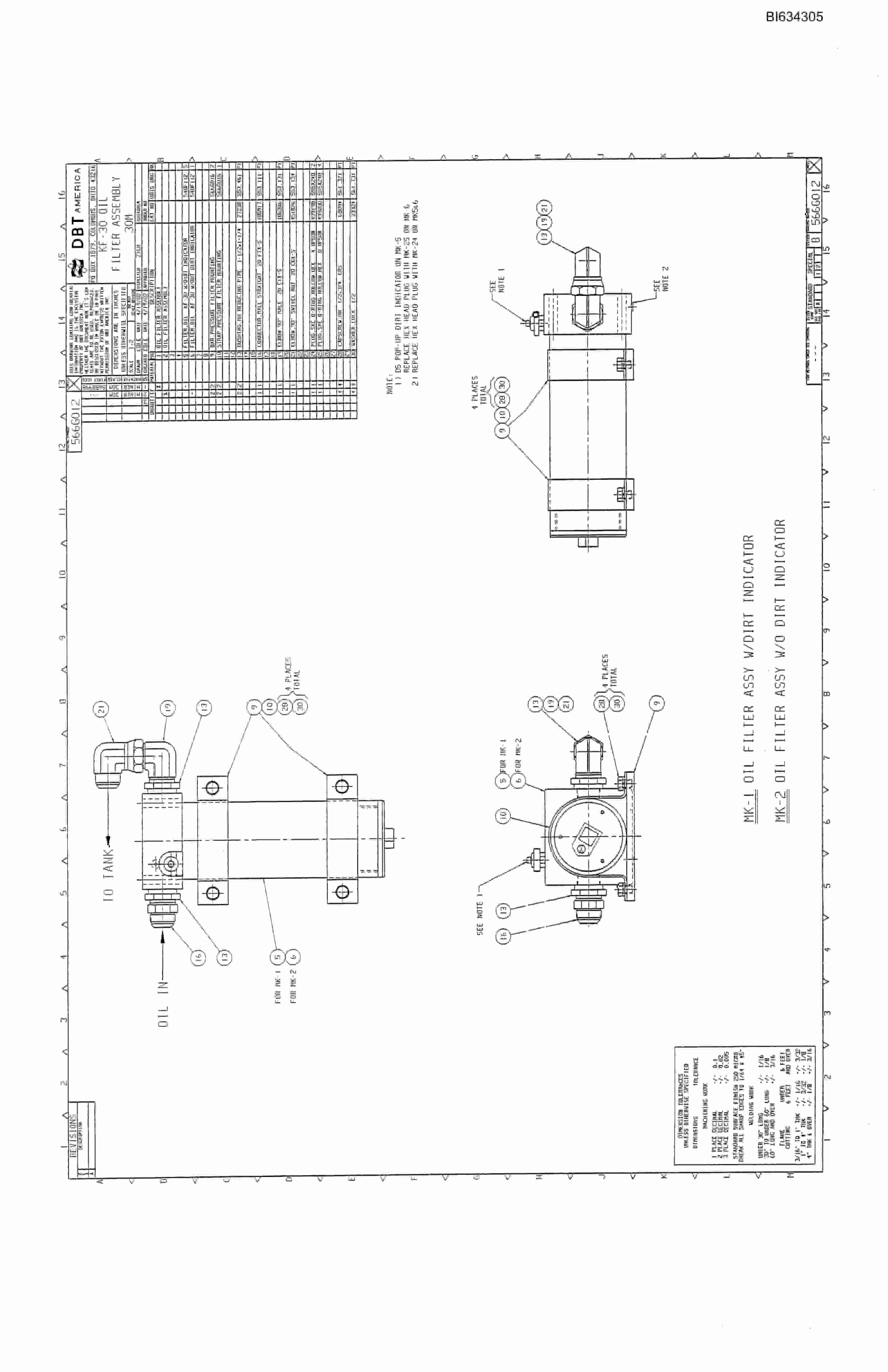 Bucyrus 30M2 Continuous Miner Parts Catalog BI634305-3