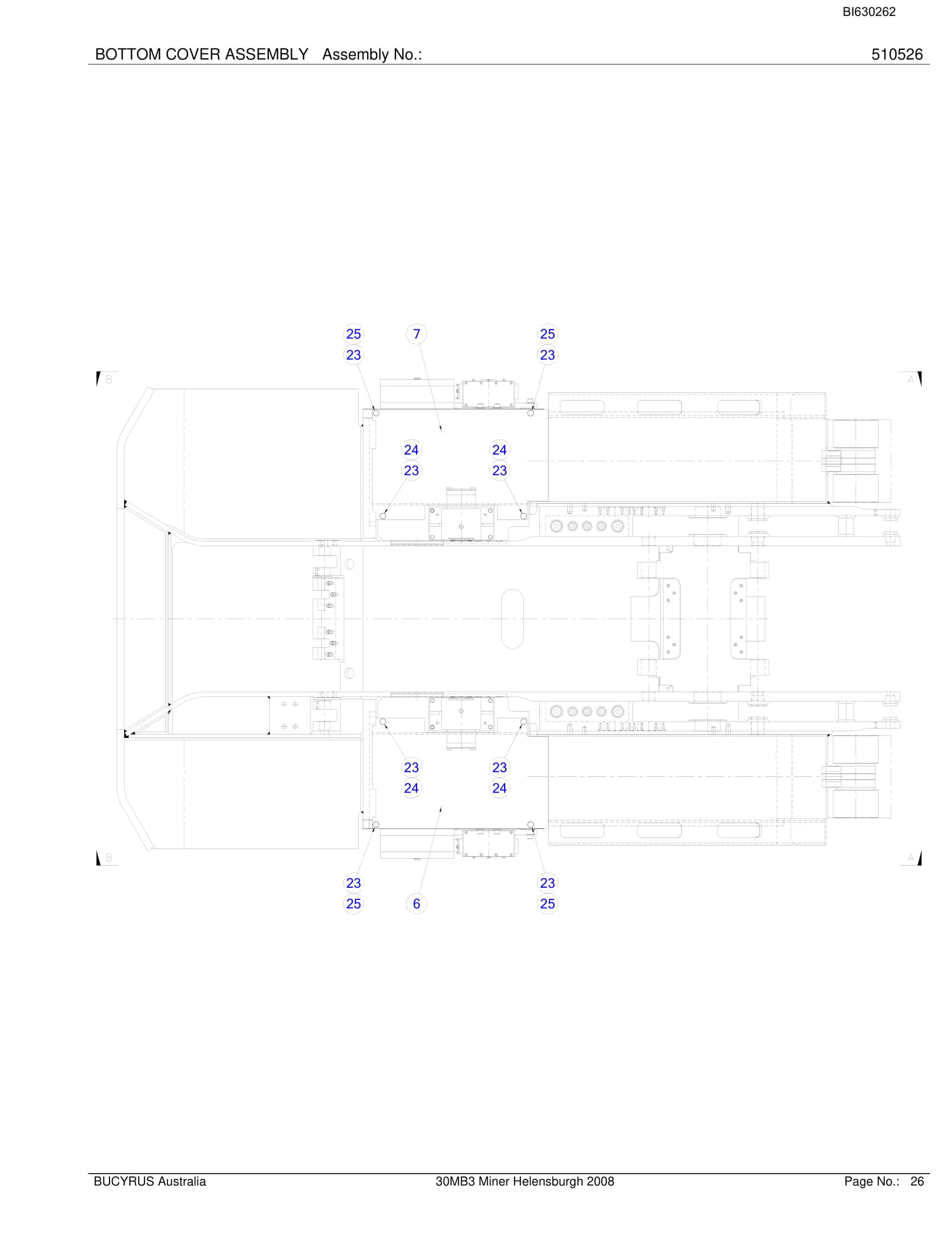 Bucyrus 30M3 Miner Bolter Parts Manual BI630262-3