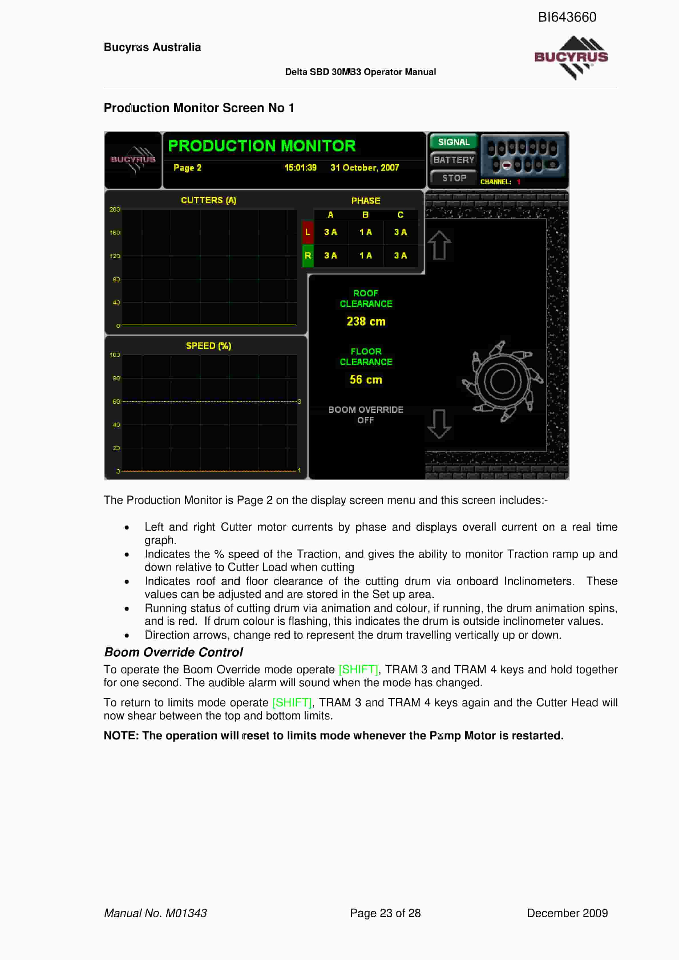 Bucyrus 30MB3 Continuous Miner Technical Manual BI643660-2