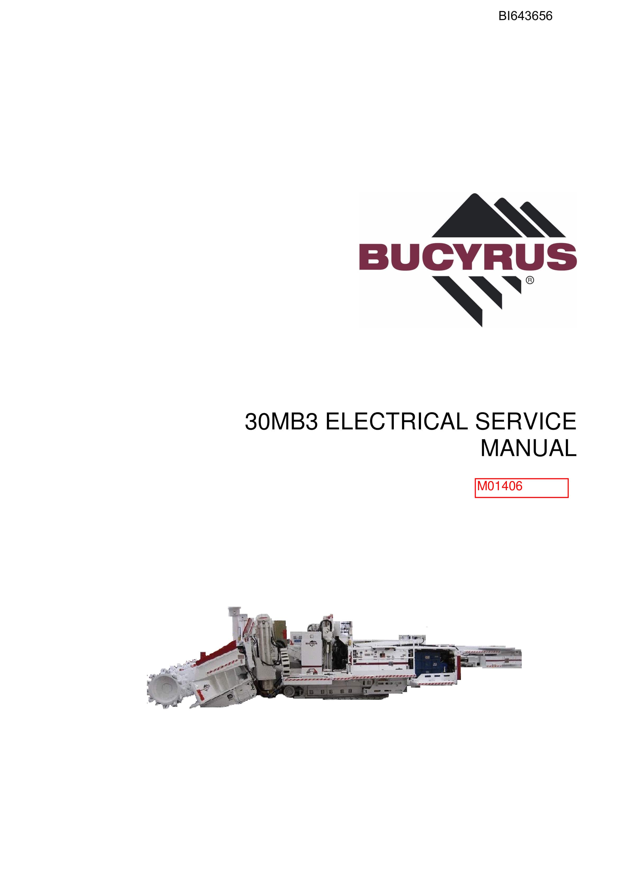 Bucyrus 30MB3 Electrical Service Manual BI643656