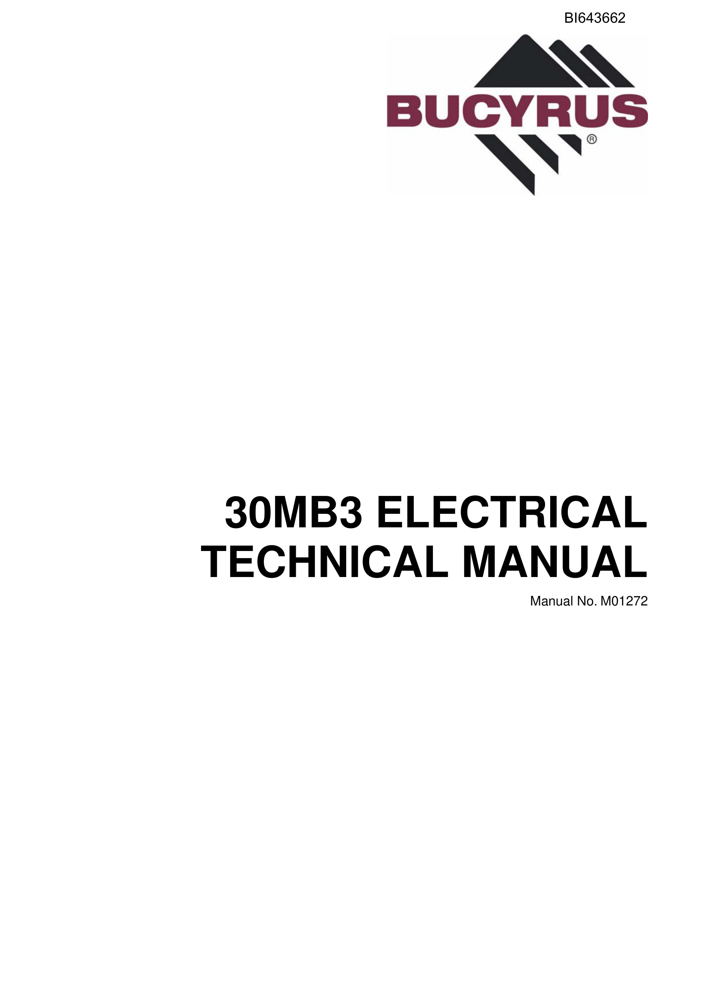 Bucyrus 30MB3 Electrical Technical Manual BI643662