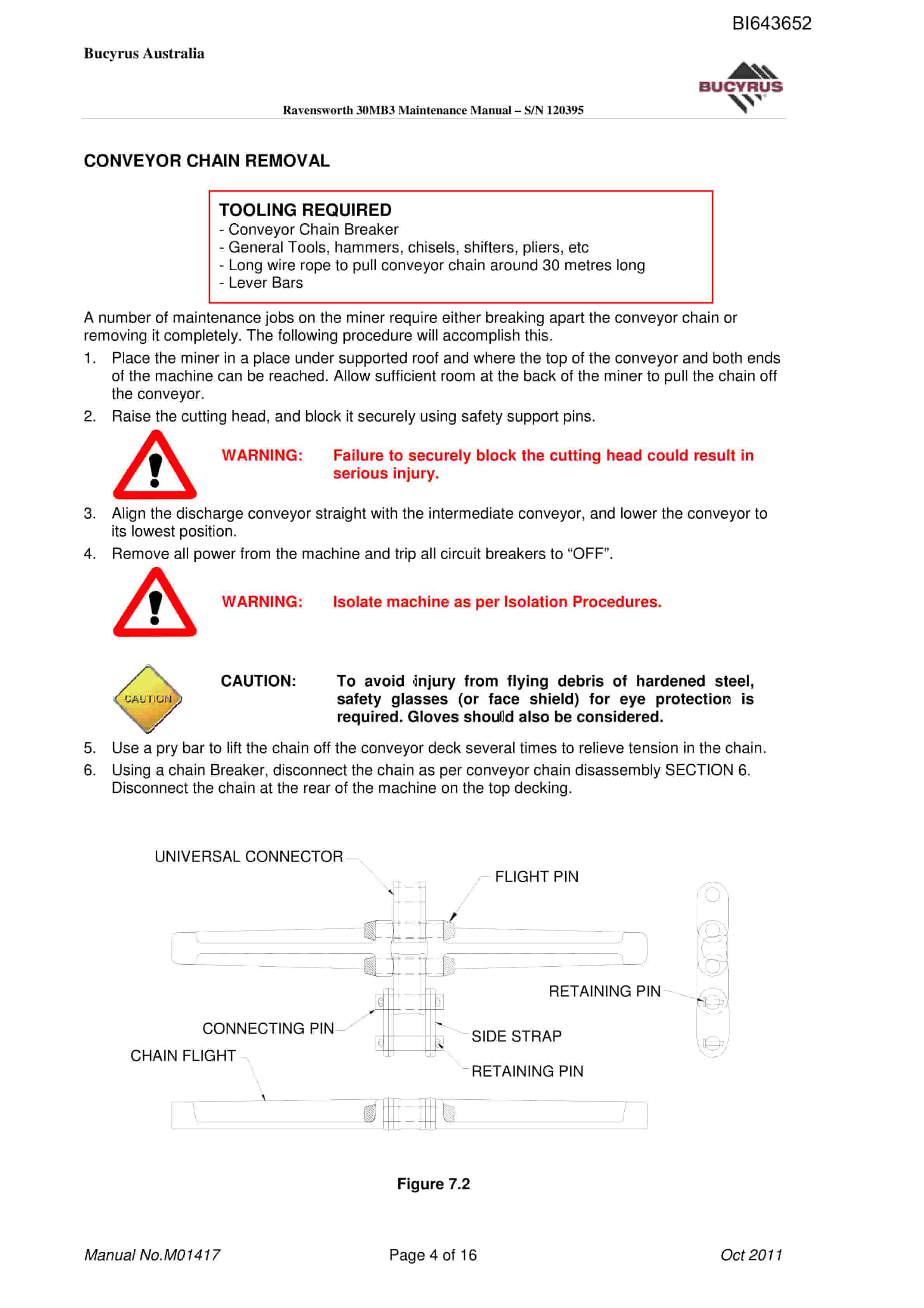 Bucyrus 30MB3 Mechanical Technical Manual BI643652-2