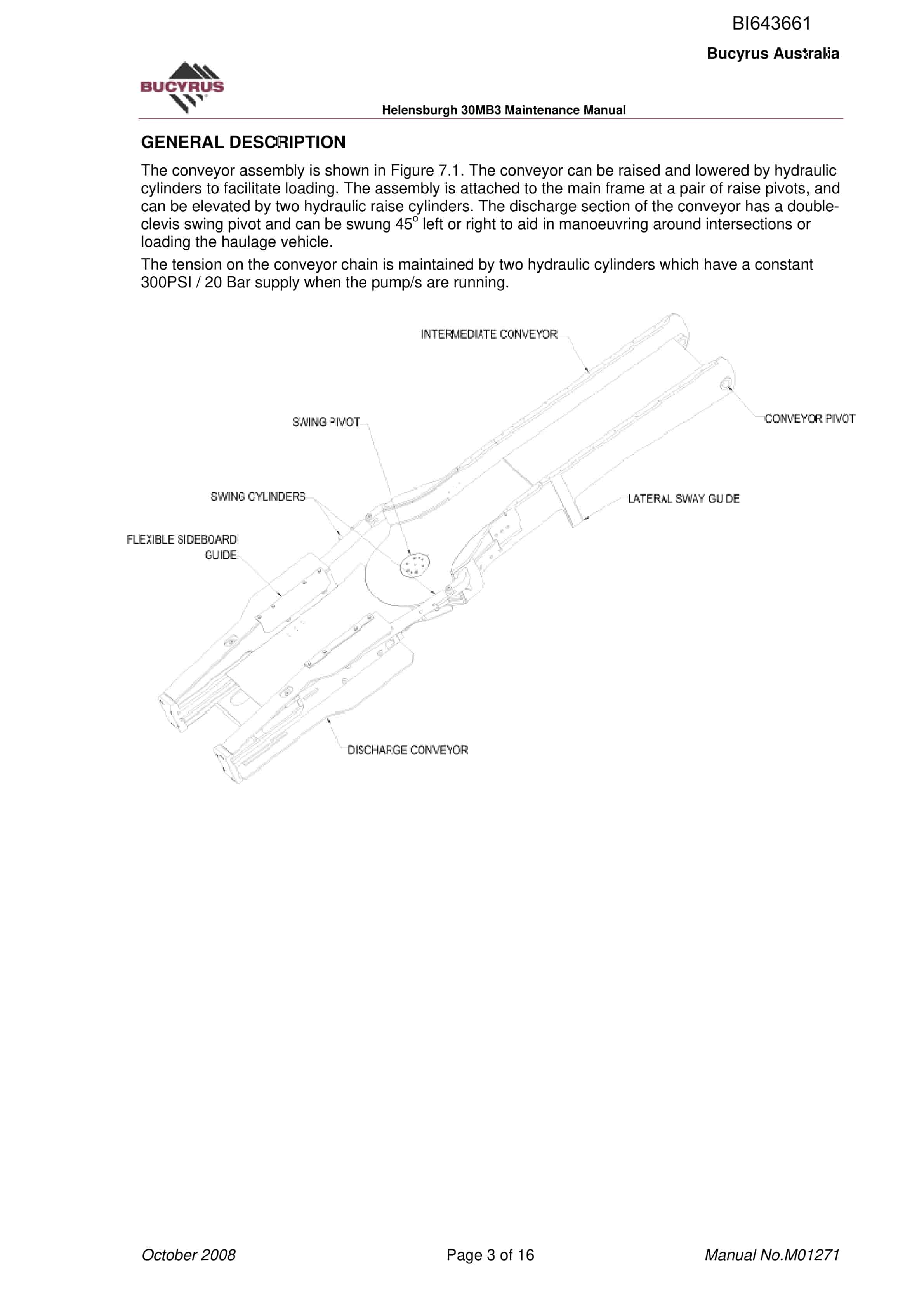 Bucyrus 30MB3 Mechanical Technical Manual BI643661-2