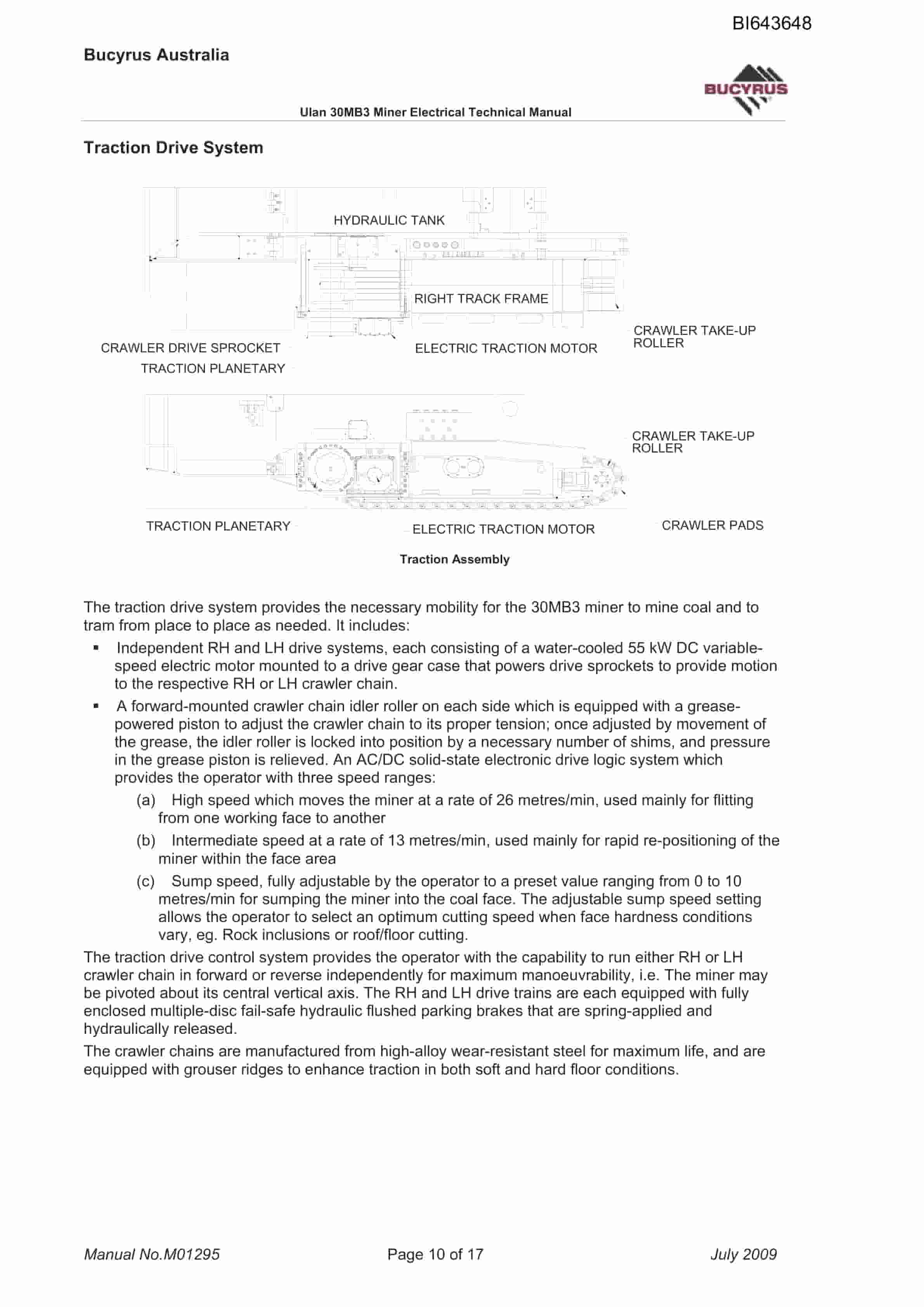 Bucyrus 30MB3 Miner Technical Manual BI643648-2