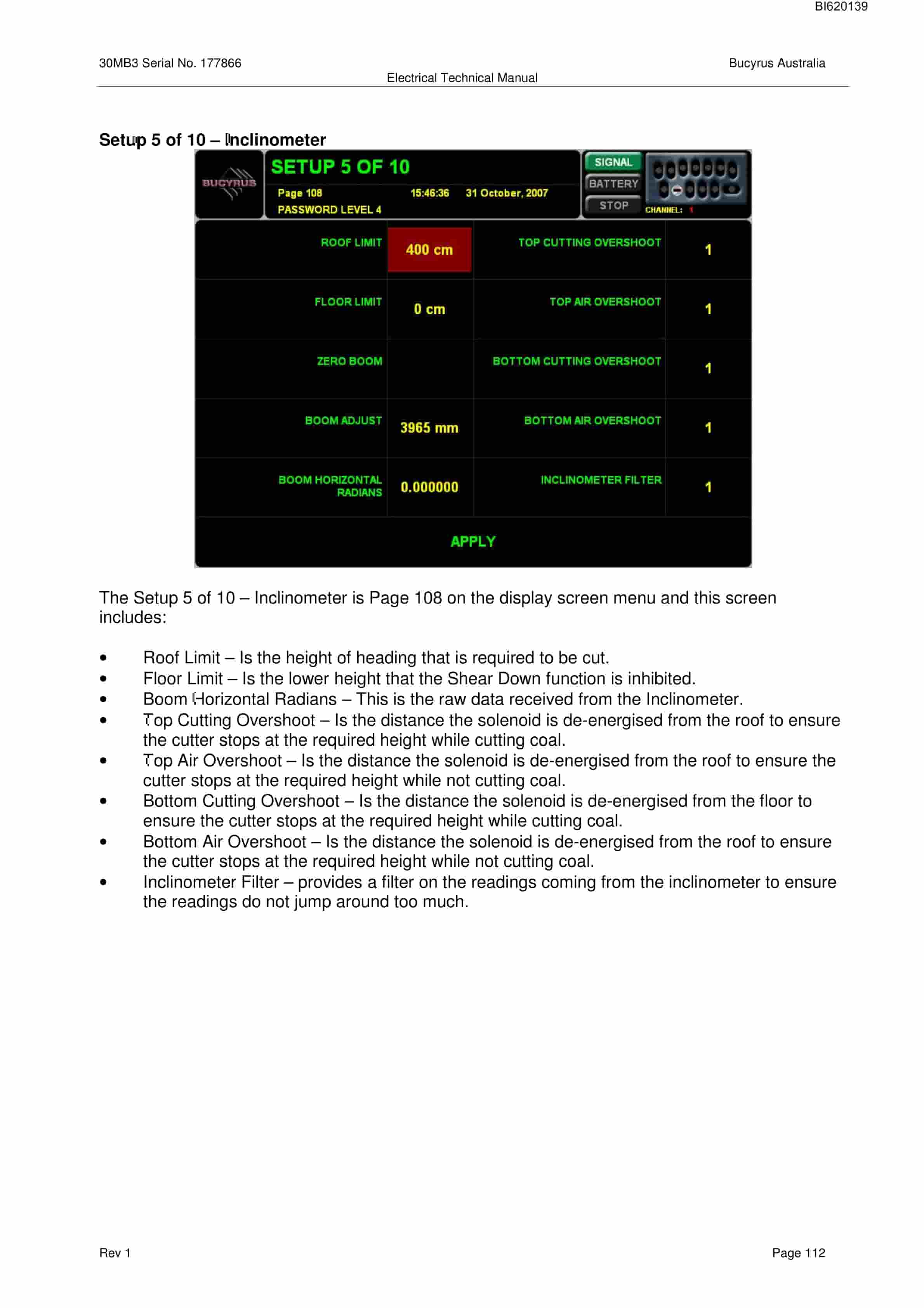 Bucyrus 30MB3 Technical Manual BI620139-3