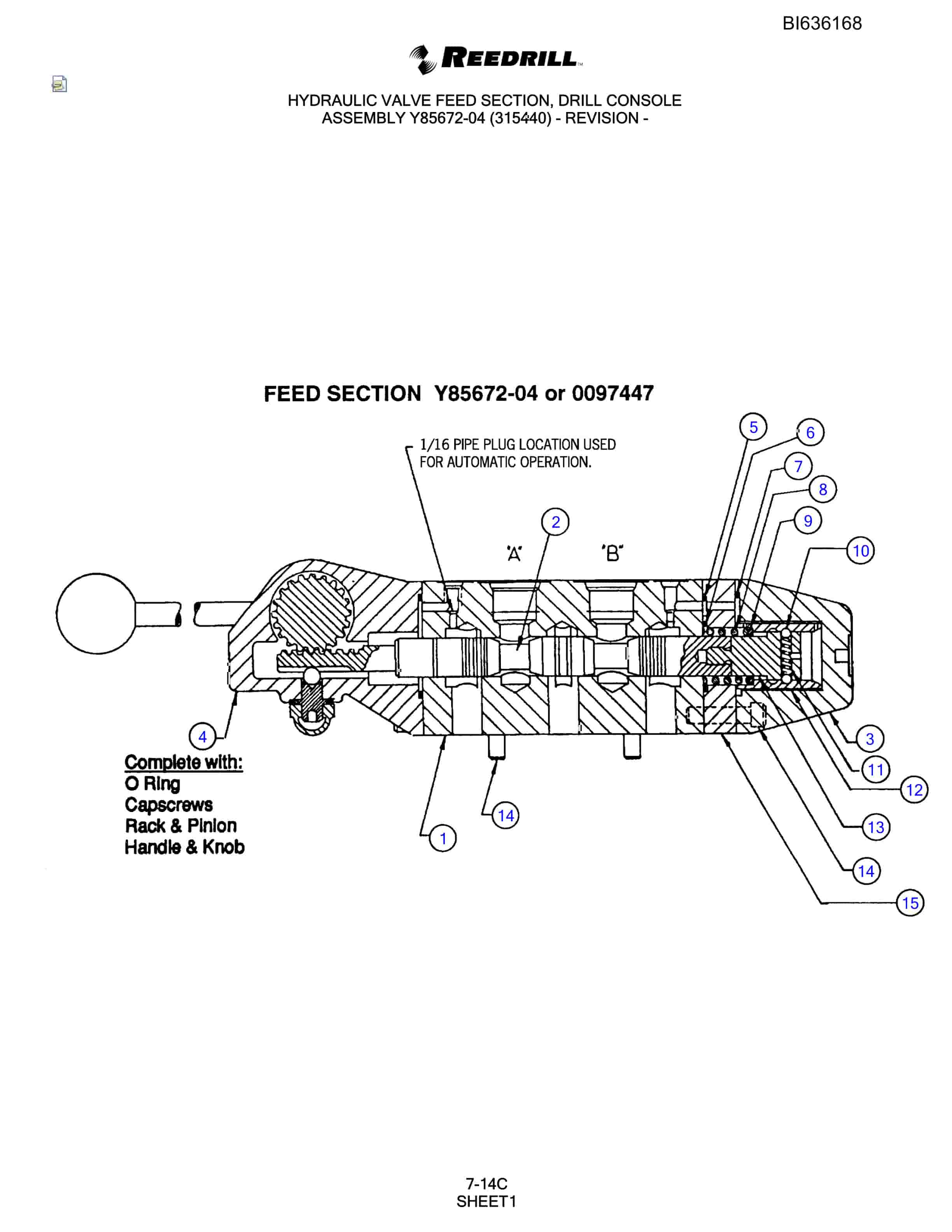Bucyrus 345 Hydra-Trac Parts Catalog BI636168-4