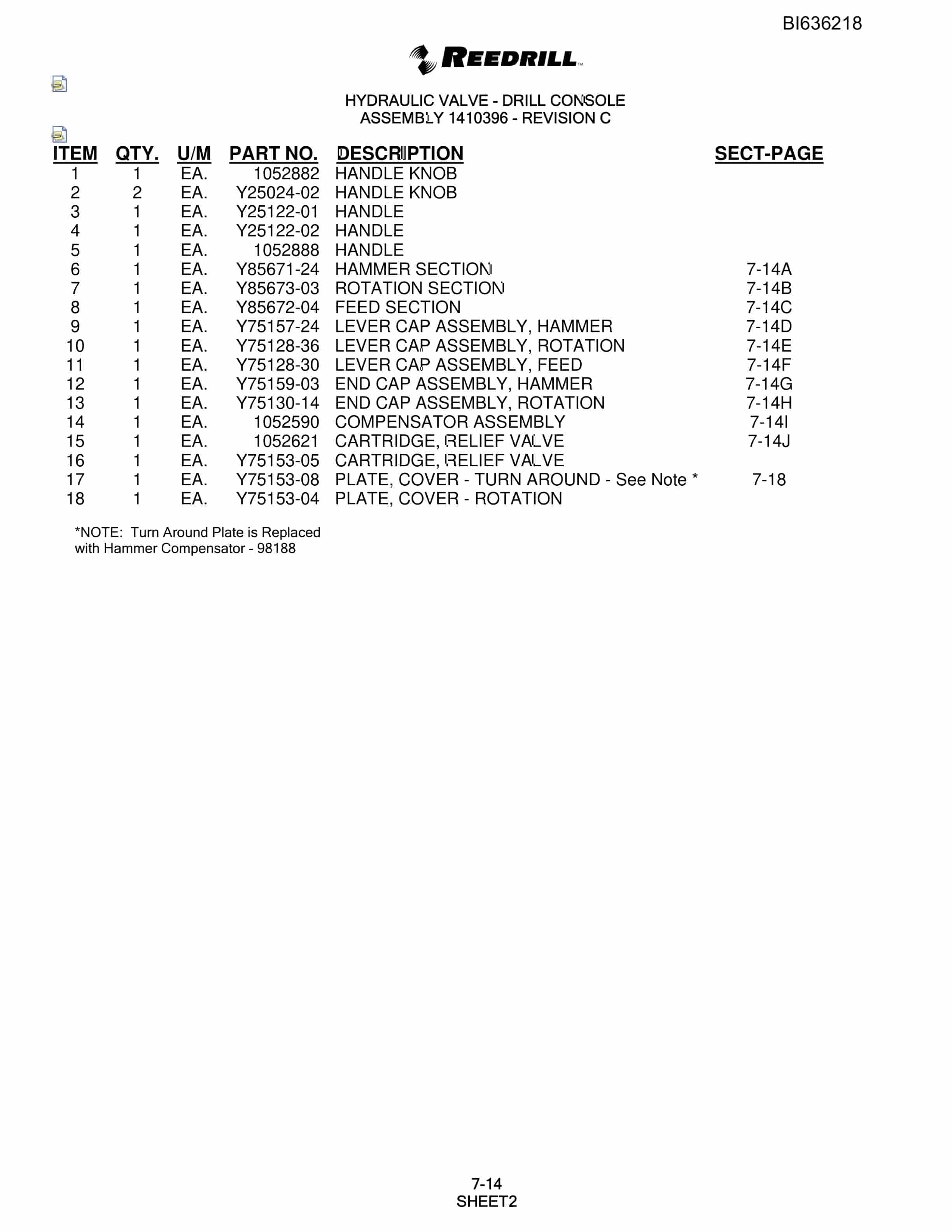 Bucyrus 345 Hydra-Trac Parts Catalog BI636218-4