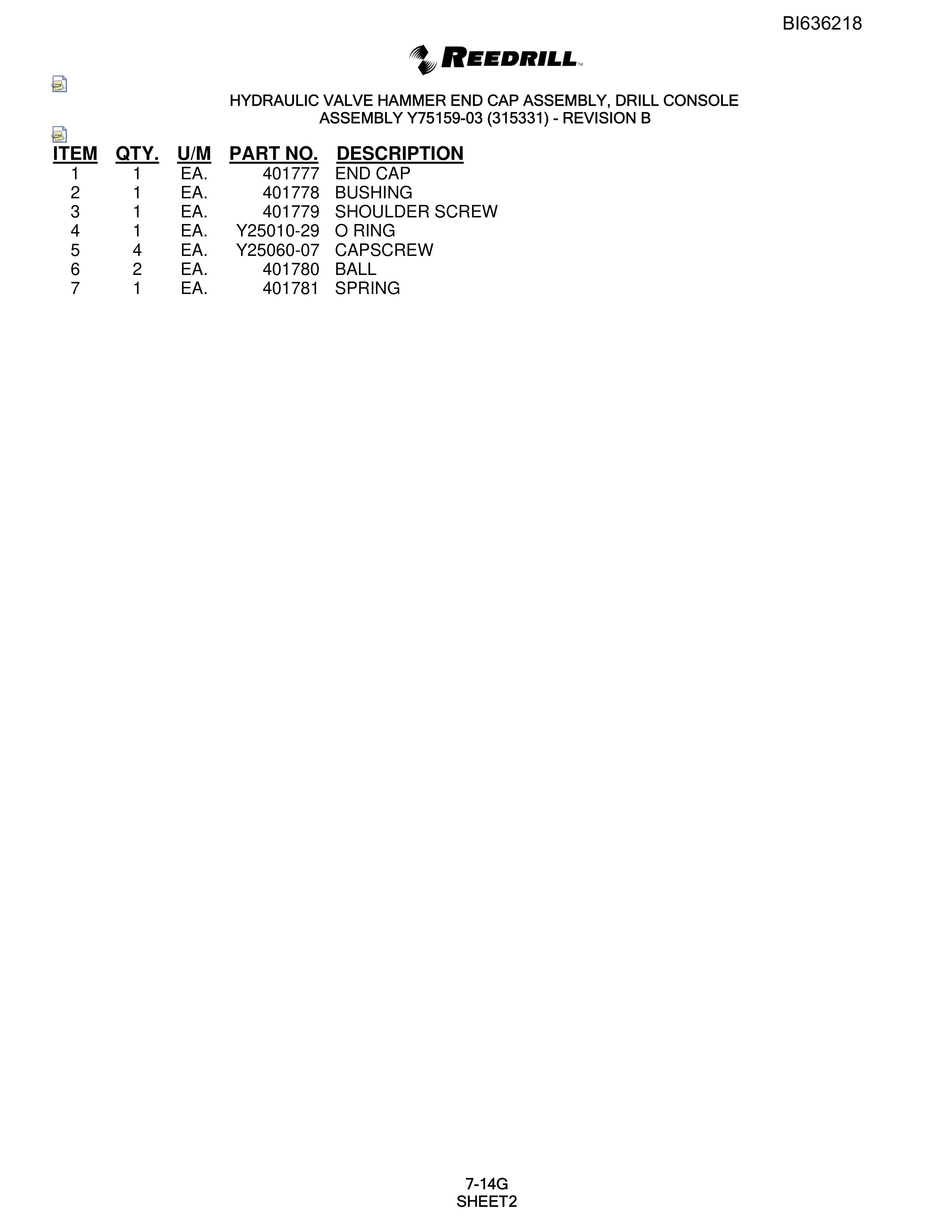 Bucyrus 345 Hydra-Trac Parts Catalog BI636218-5
