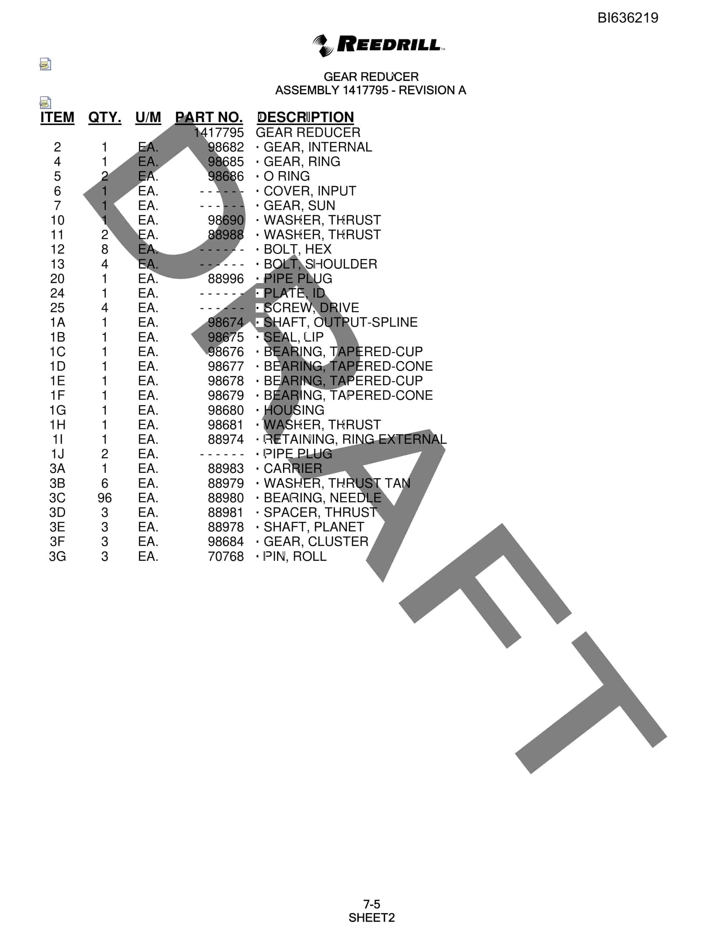 Bucyrus 345 Hydra-Trac Parts Catalog BI636219-3