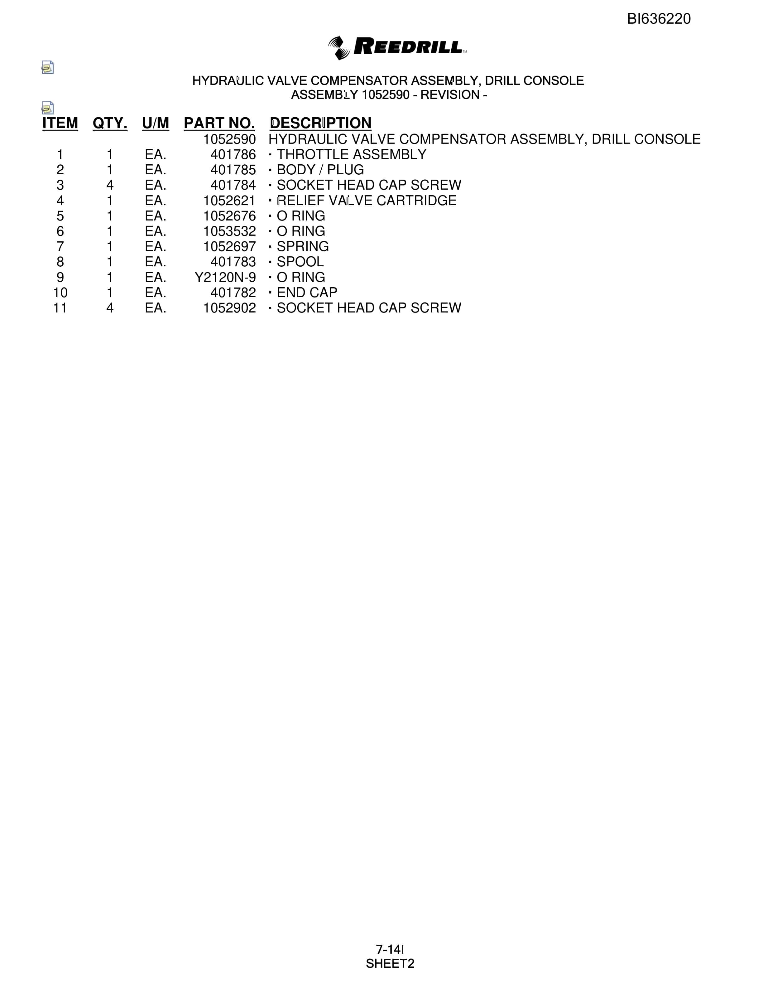 Bucyrus 345 Hydra-Trac Parts Catalog BI636220-5