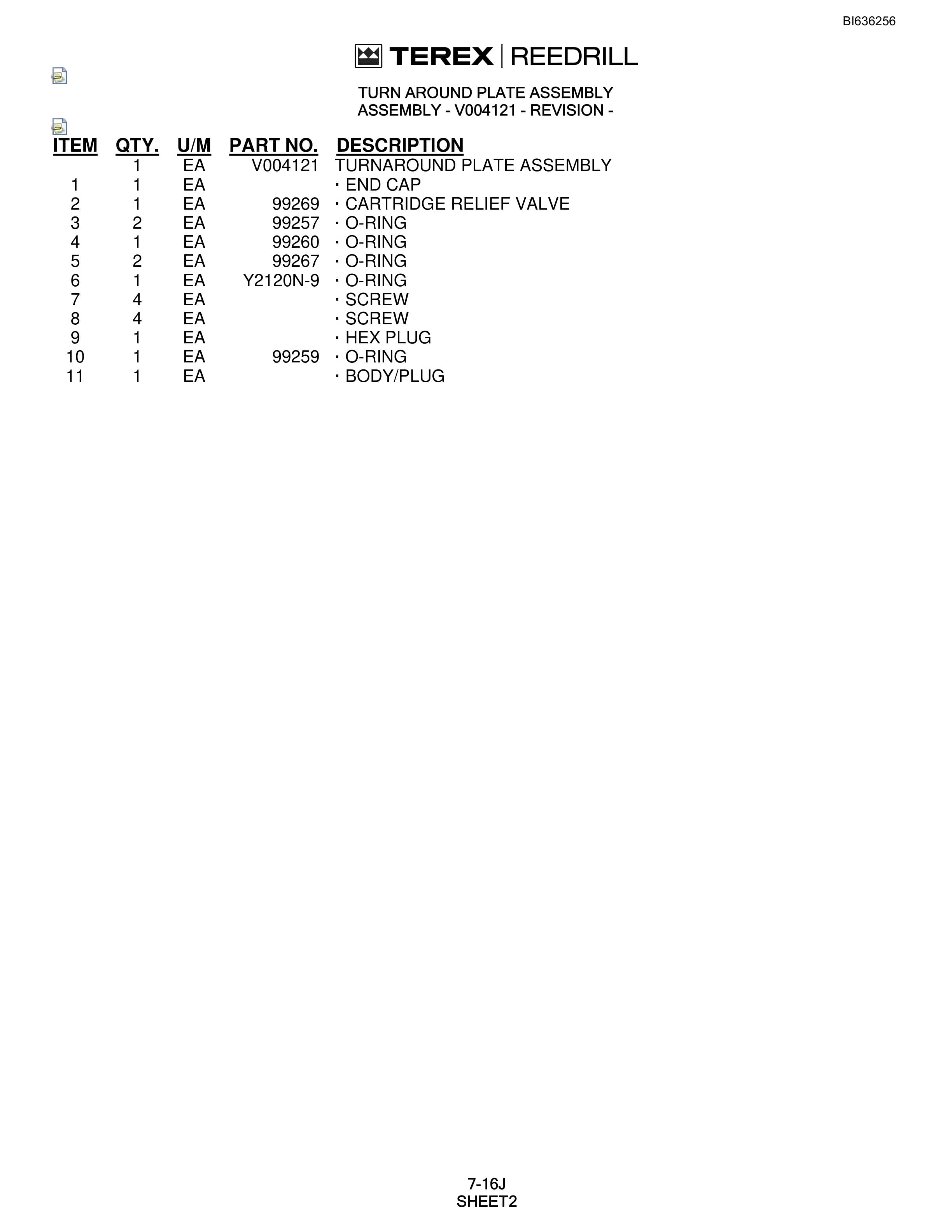 Bucyrus 345 Hydra-Trac Parts Catalog BI636256-4